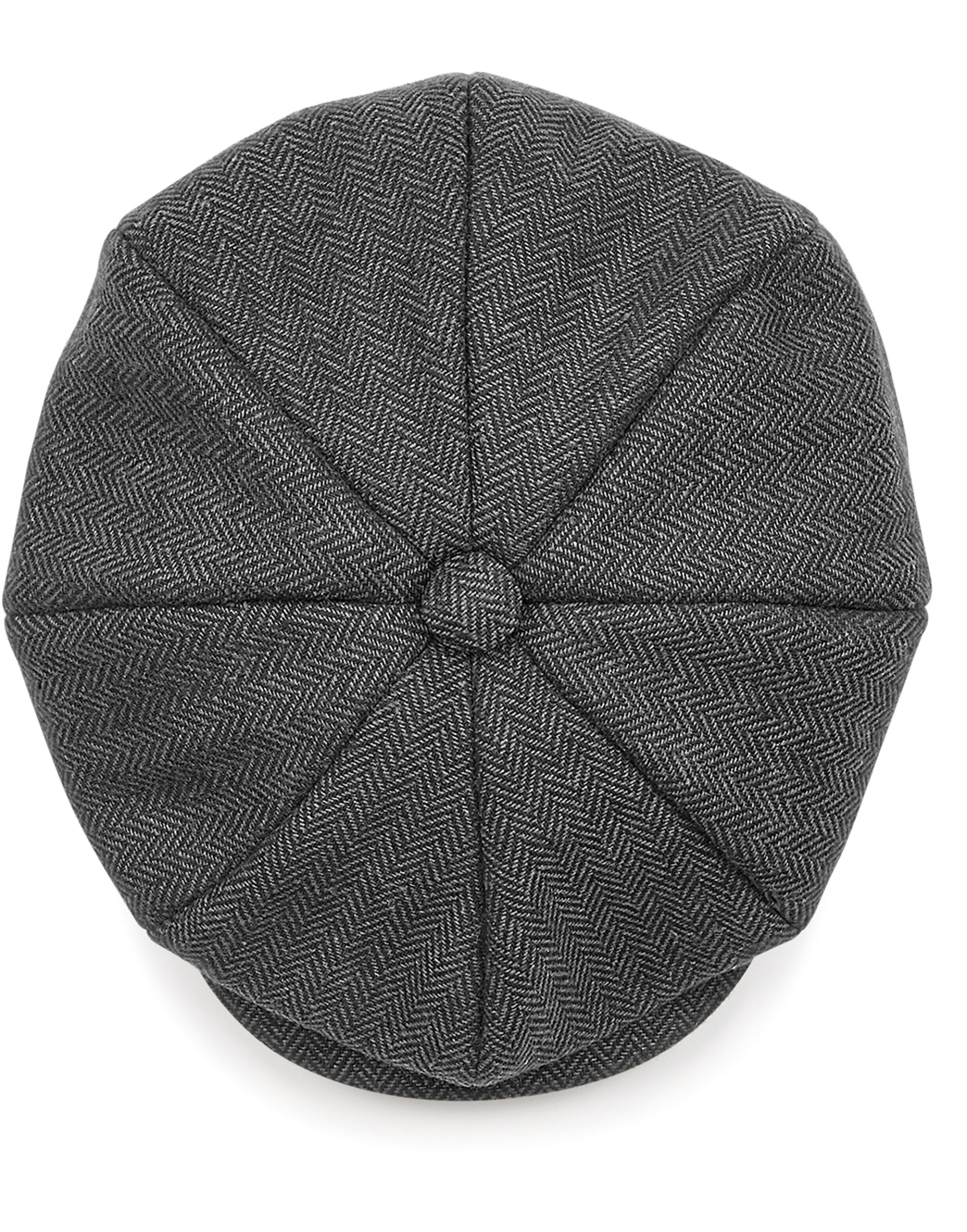 B628 Heritage Baker Boy Cap Charcoal Herringbone