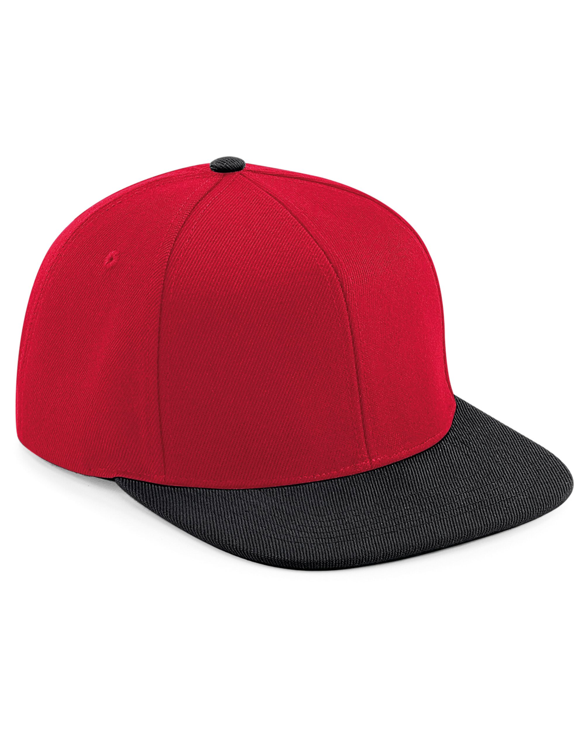 Classic Red/Black Original Flat Peak 6 Panel Snapback