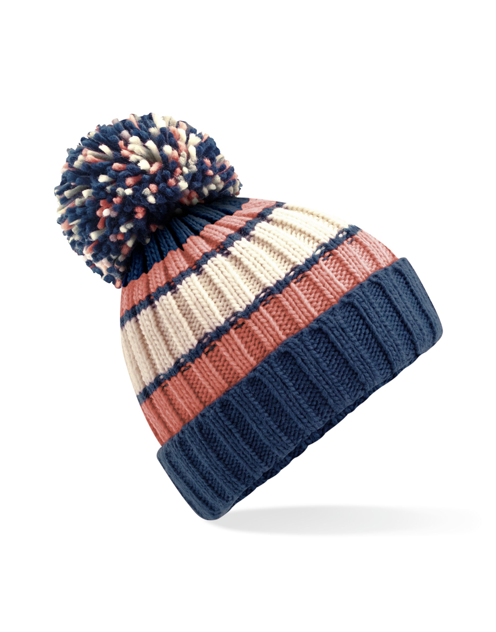 Marshmallow Sundae Hygge Striped Beanie
