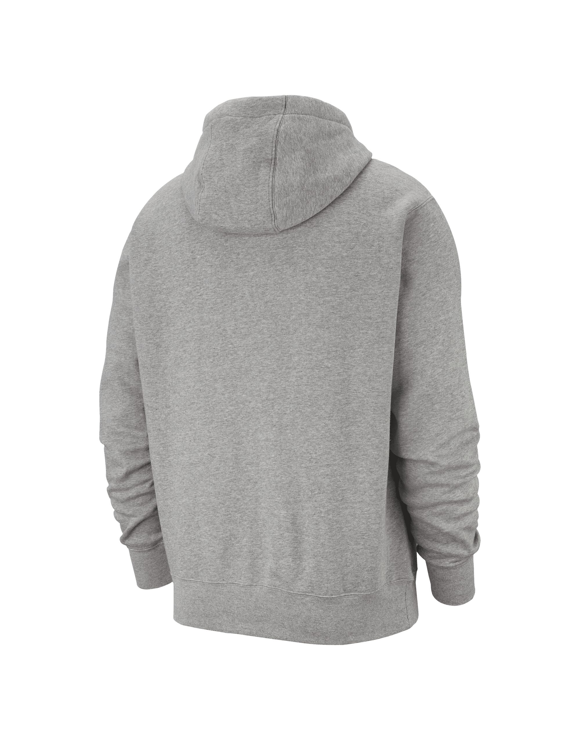 BV2654 Dark Grey Heather/Matte Silver/White Sportswear Club Hoodie