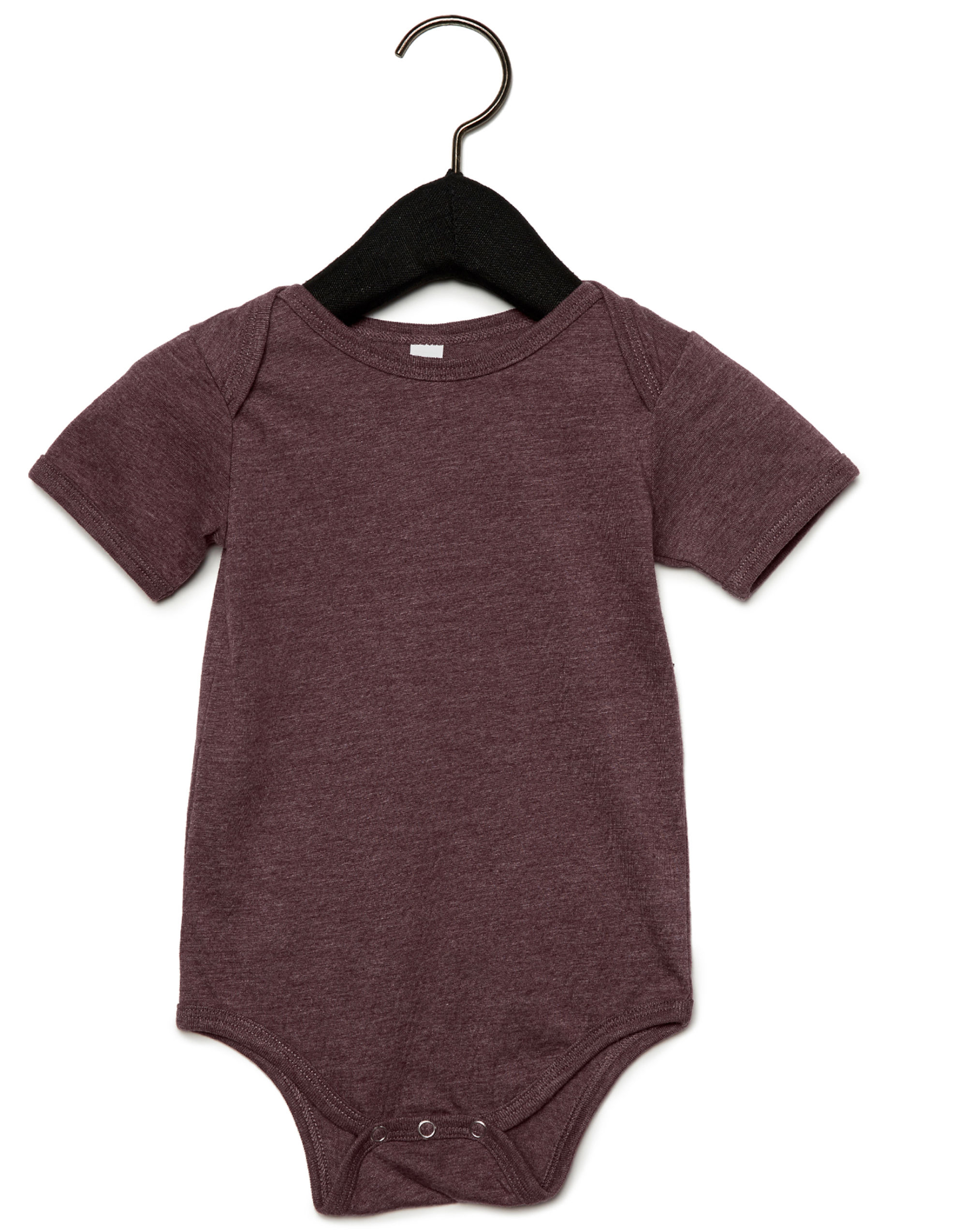 Heather Maroon Baby Jersey Short Sleeve Onesie