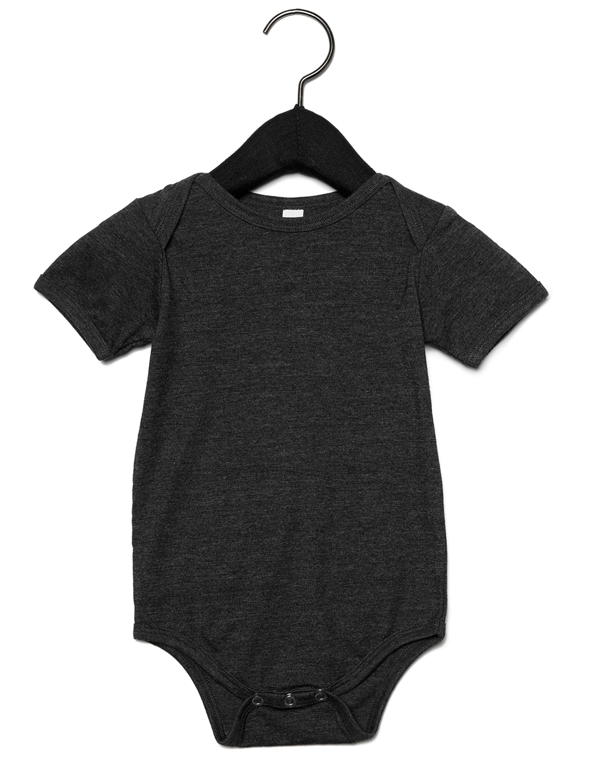 Dark Grey Heather Baby Jersey Short Sleeve Onesie