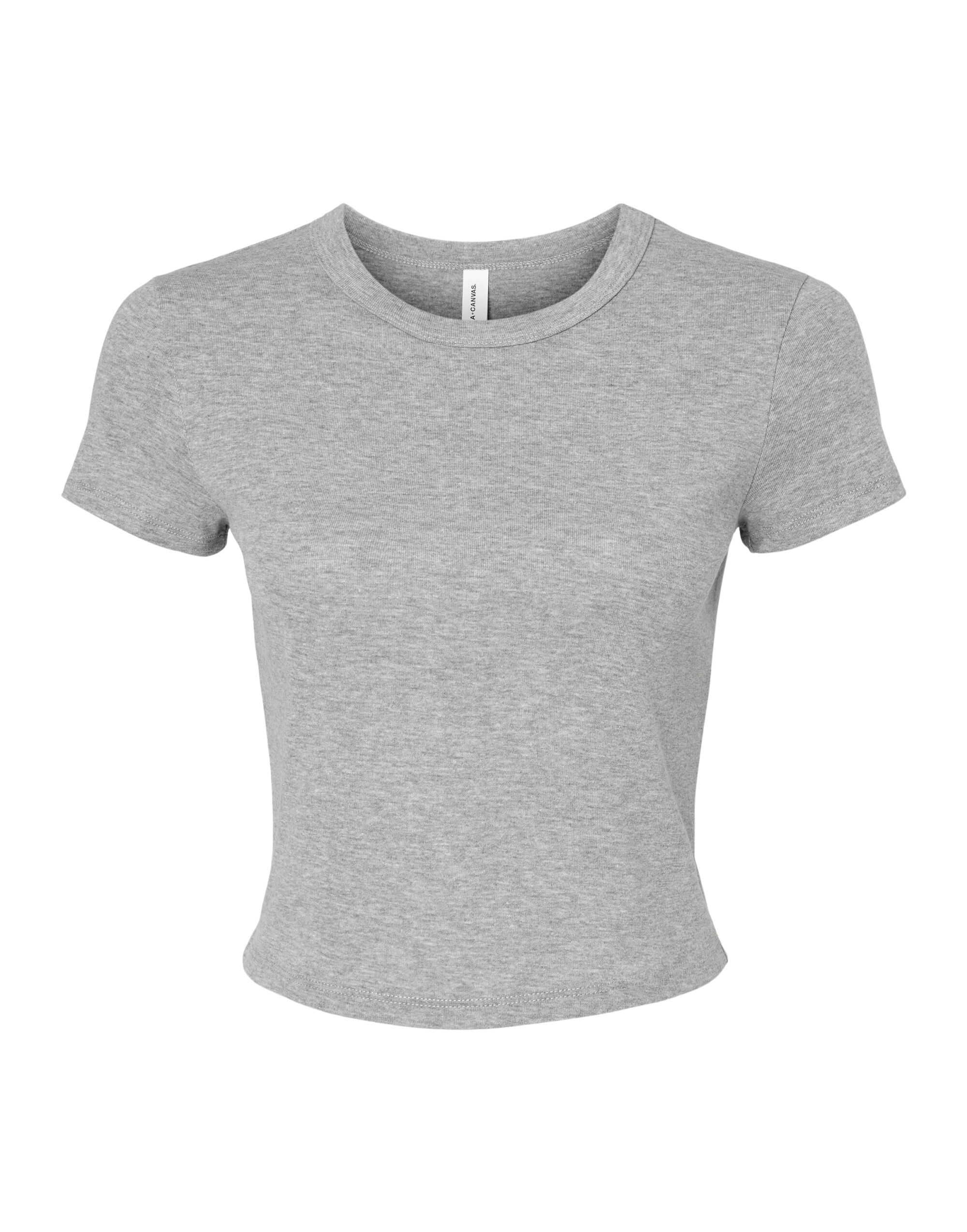 BE1010 Women’s Micro Rib Baby Tee Athletic Heather