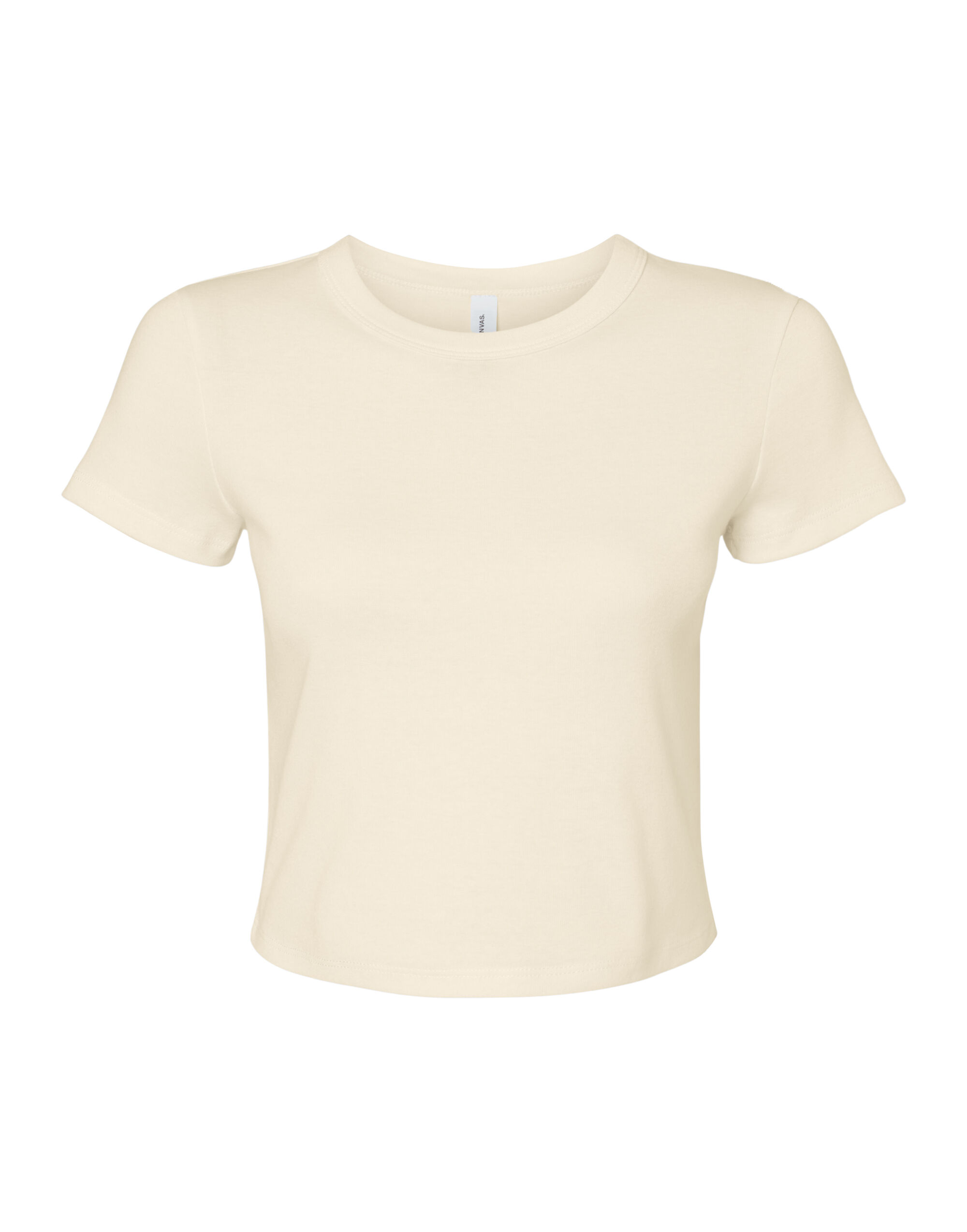 BE1010 Women’s Micro Rib Baby Tee Solid Natural Blend