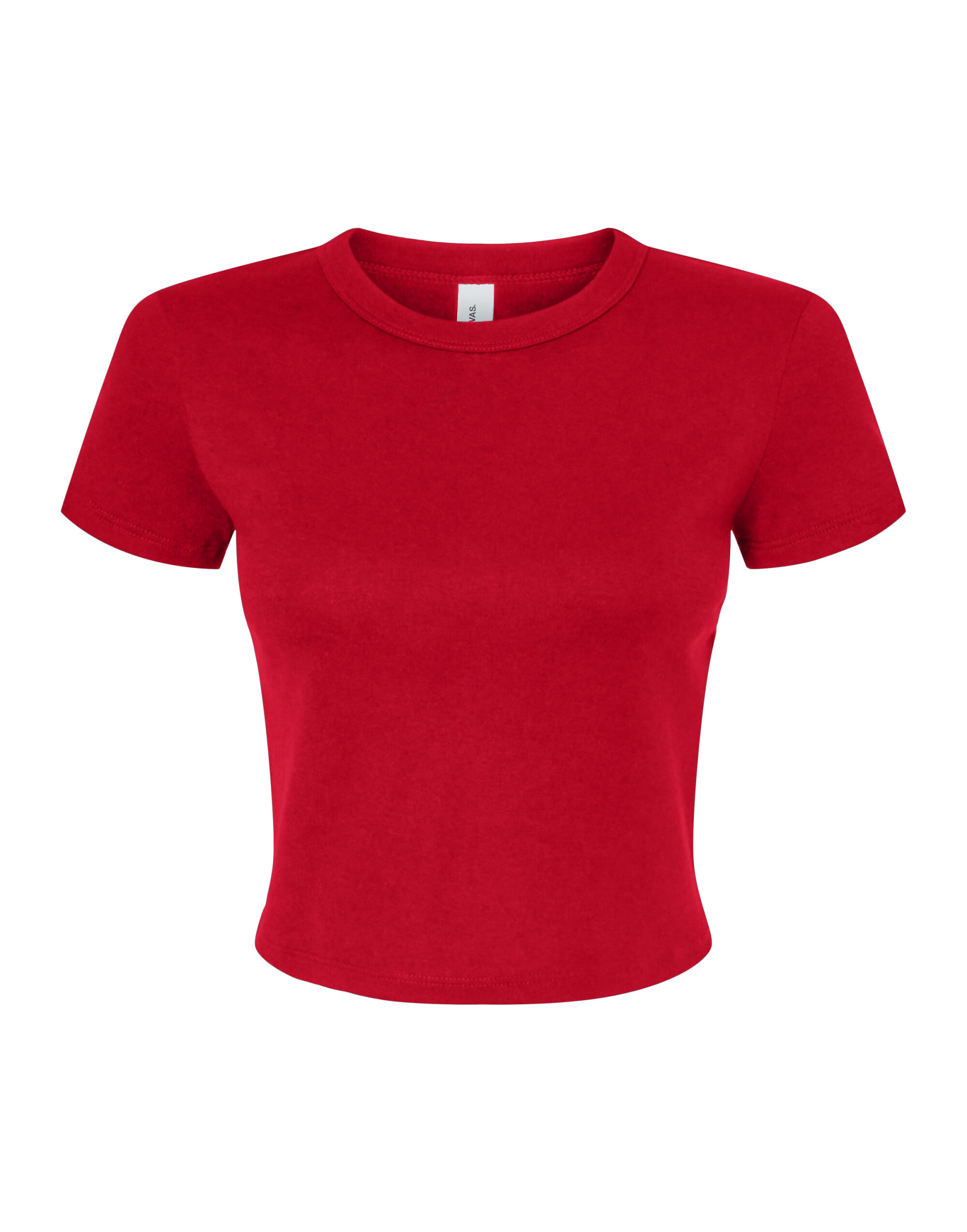 BE1010 Solid Red Blend Women’s Micro Rib Baby Tee