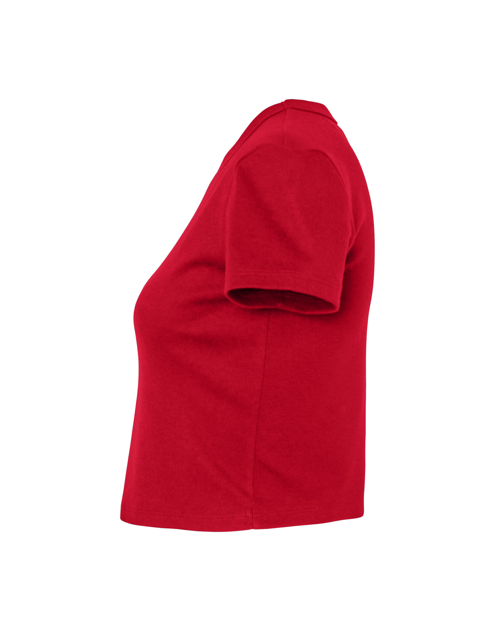 BE1010 Women’s Micro Rib Baby Tee Solid Red Blend