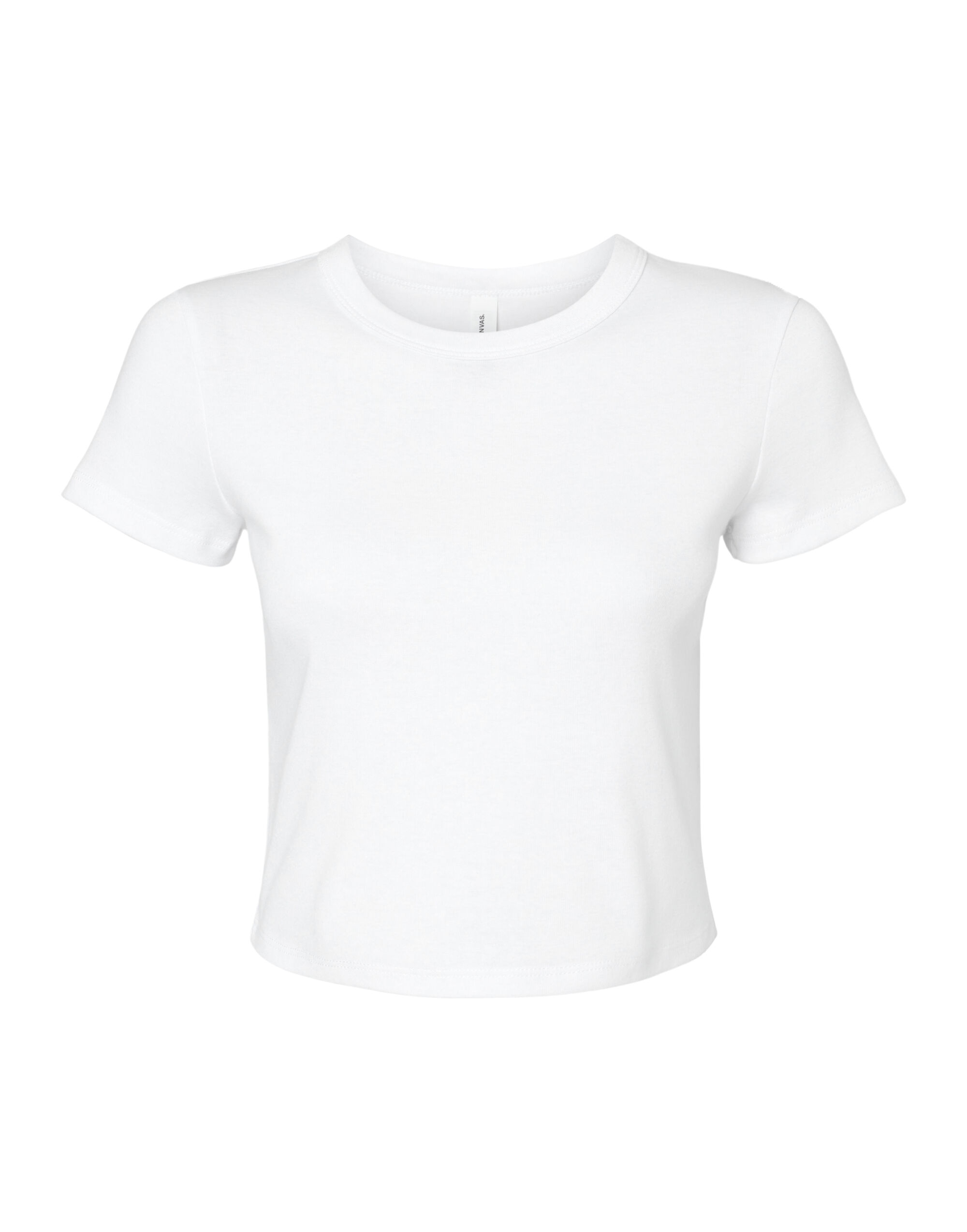 BE1010 Women’s Micro Rib Baby Tee Solid White Blend BE1010 Women’s Micro Rib Baby Tee Solid White Blend
