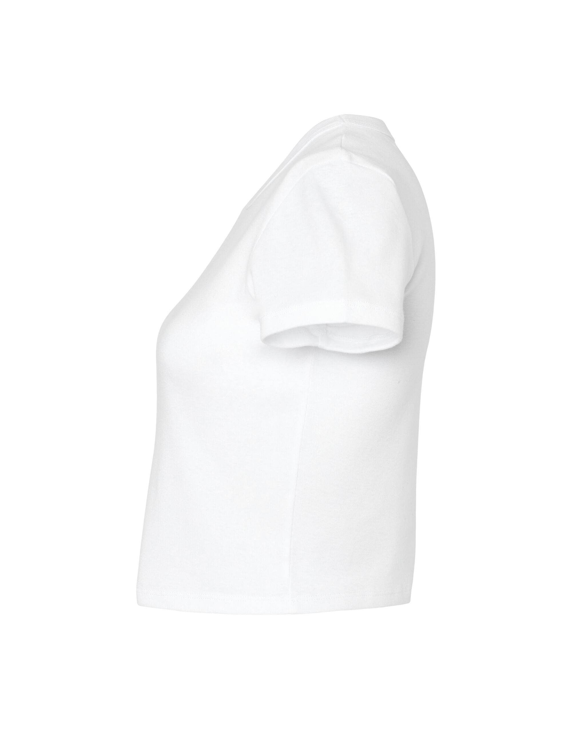 BE1010 Women’s Micro Rib Baby Tee Solid White Blend