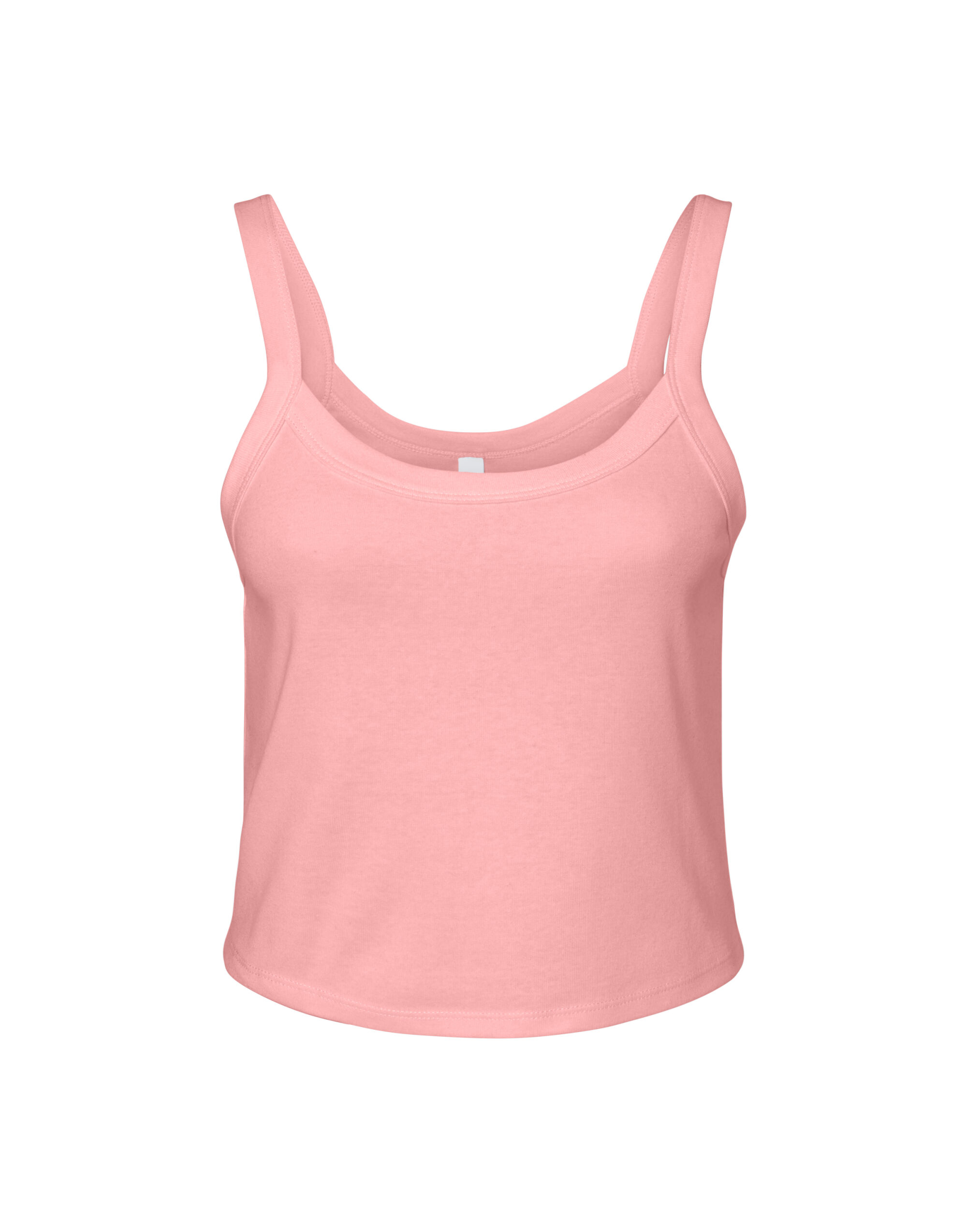 BE1012 Women’s Micro Rib Strap Tank Solid Pink Blend