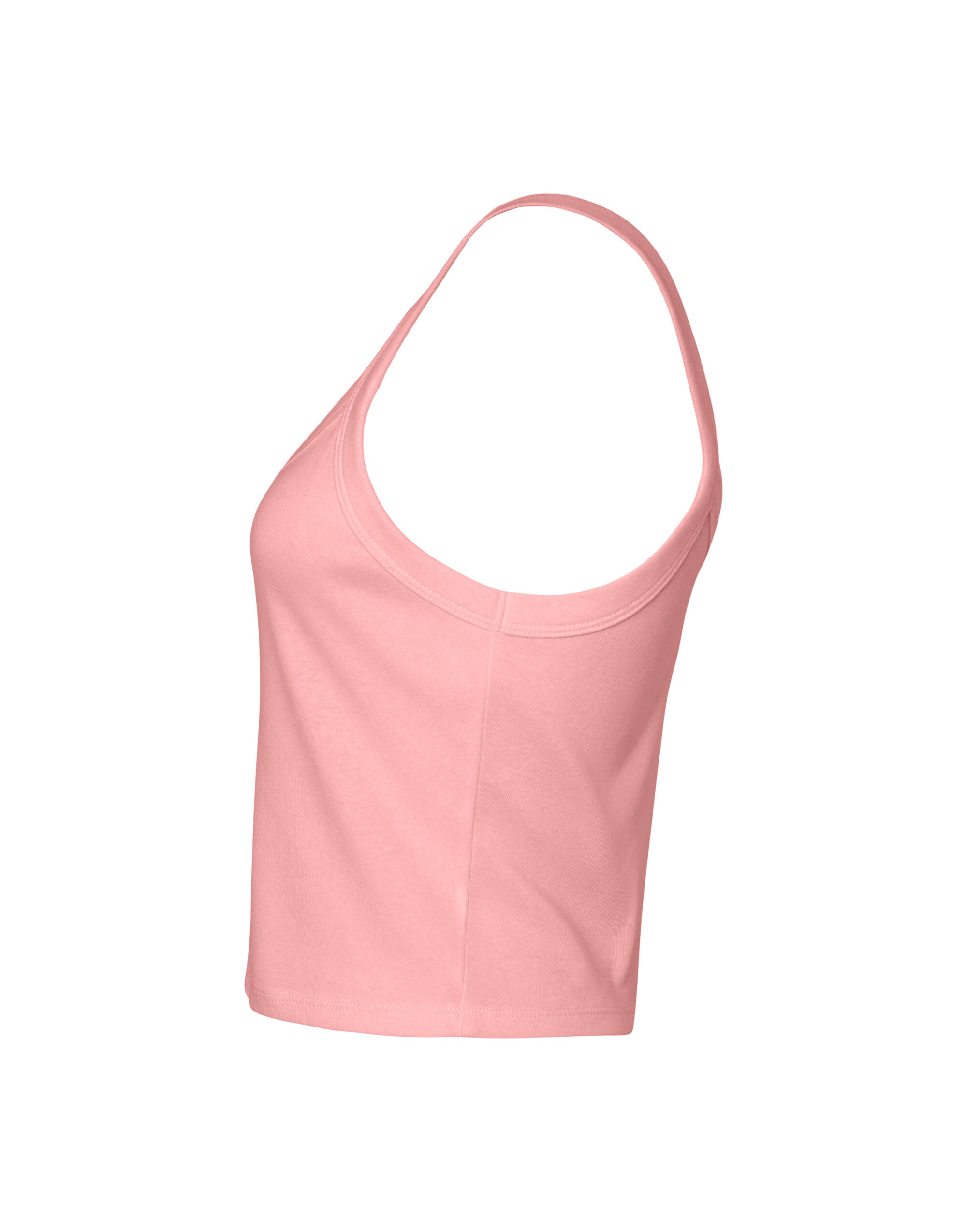 BE1012 Women’s Micro Rib Strap Tank Solid Pink Blend