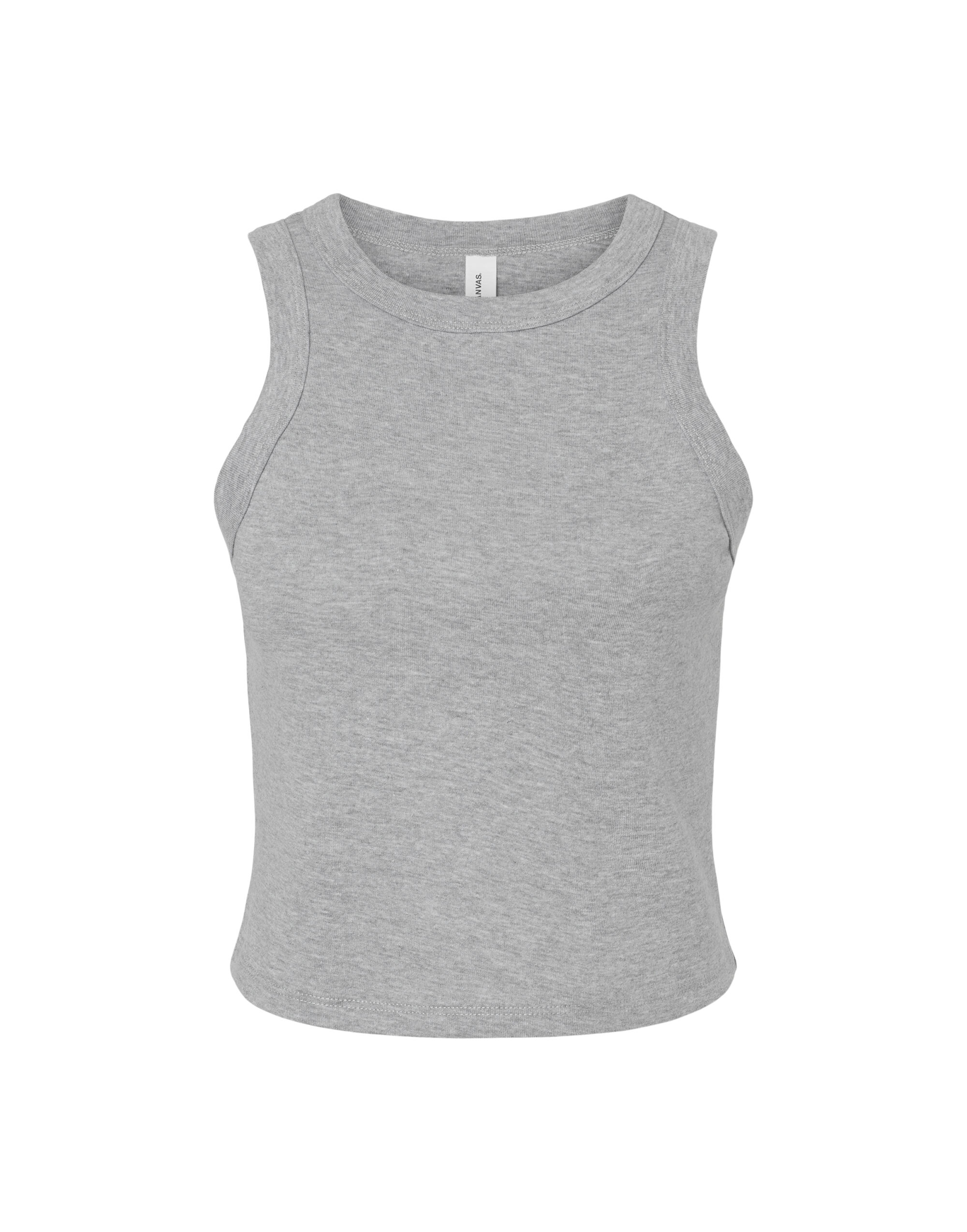 BE1019 Women’s Micro Rib Racer Tank Athletic Heather