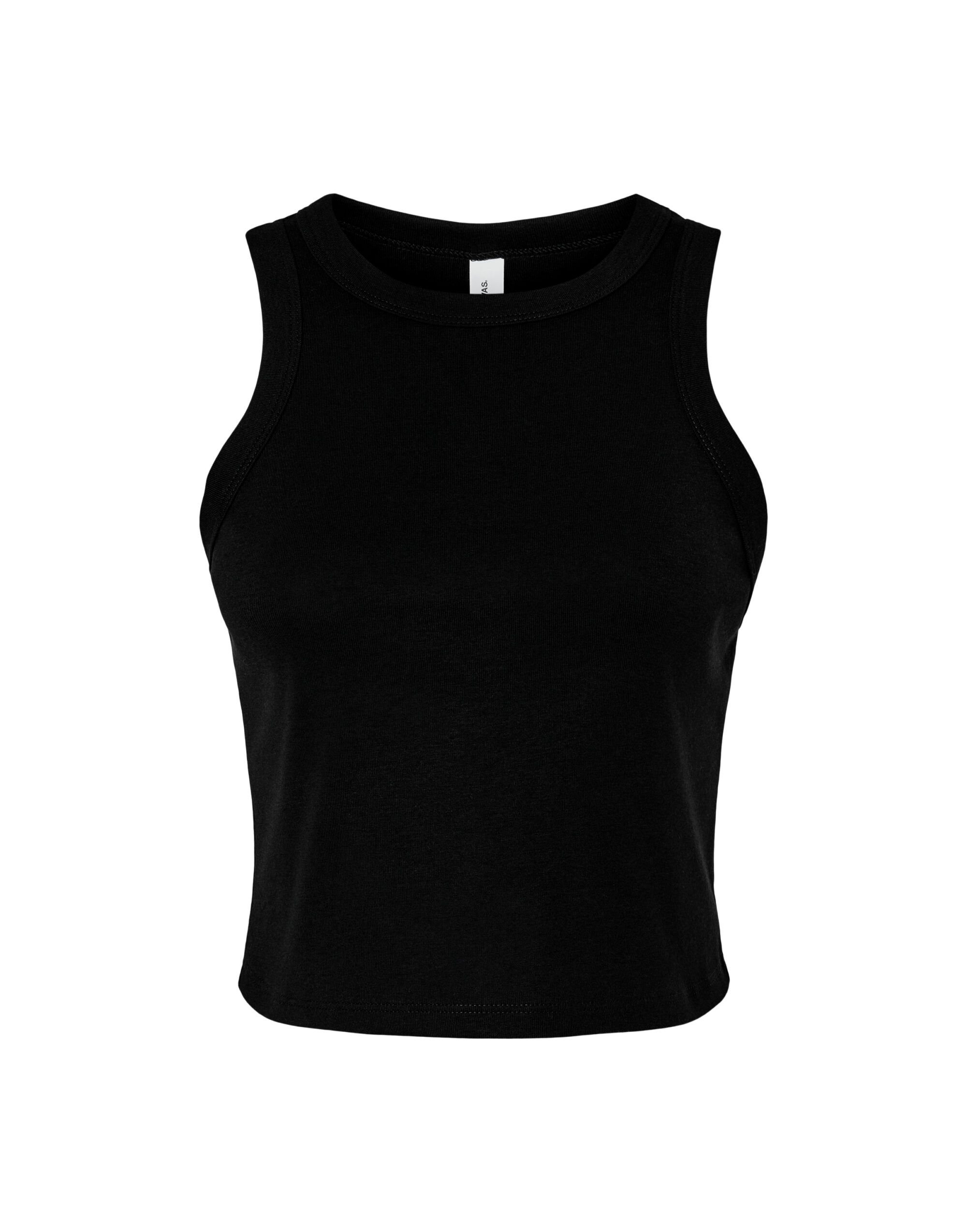 BE1019 Women’s Micro Rib Racer Tank Solid Black Blend BE1019 Women’s Micro Rib Racer Tank Solid Black Blend