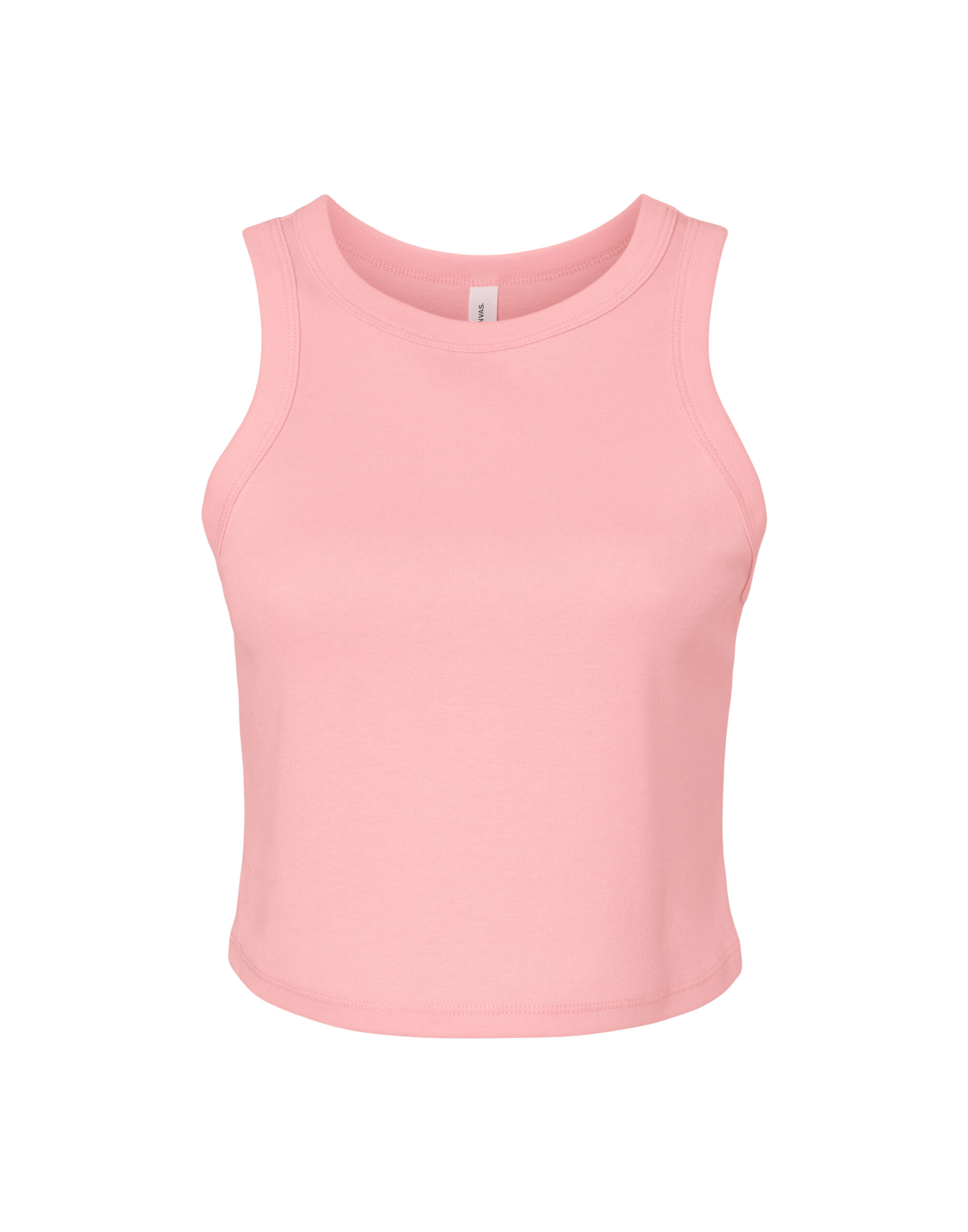 BE1019 Women’s Micro Rib Racer Tank Solid Pink Blend