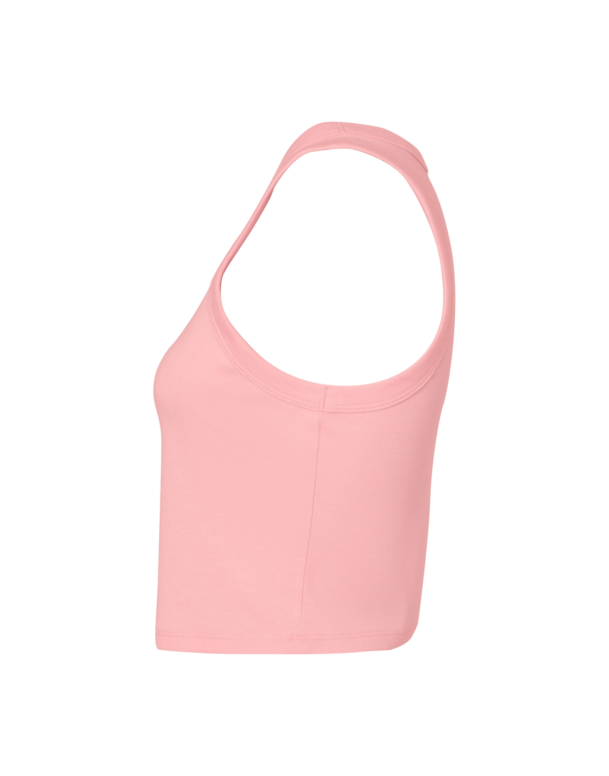 BE1019 Women’s Micro Rib Racer Tank Solid Pink Blend