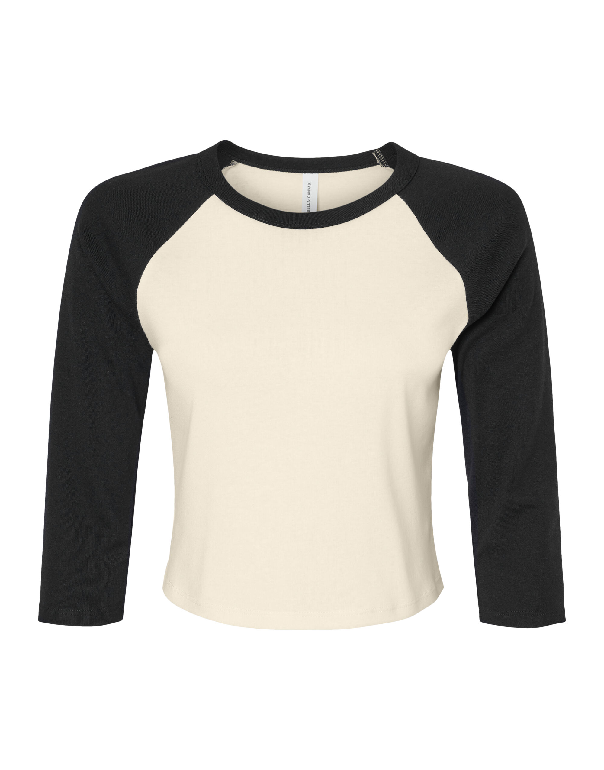 BE1200 Women’s Micro Rib 3/4 Raglan Tee Natural/Black BE1200 Women’s Micro Rib 3/4 Raglan Tee Natural/Black