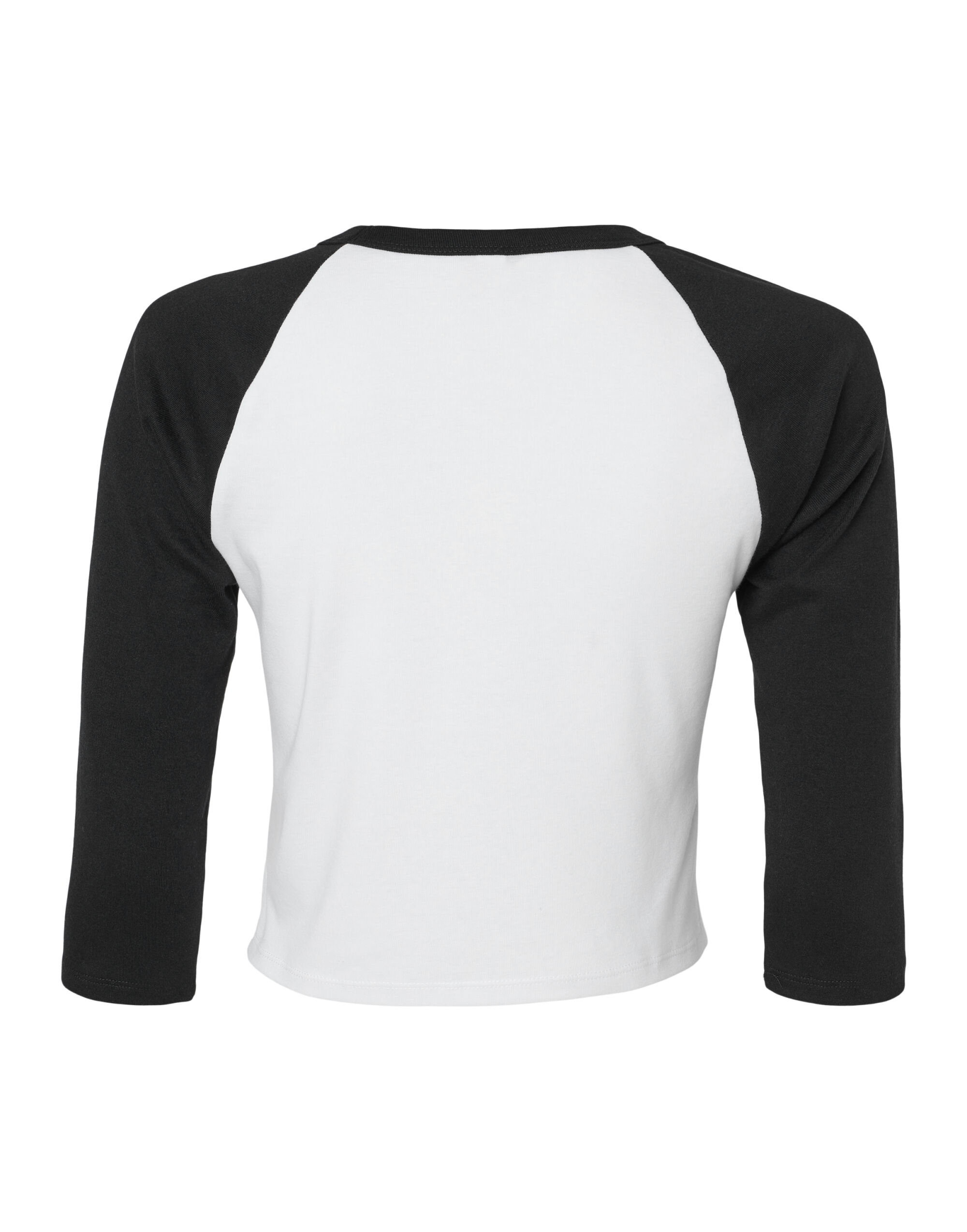 BE1200 Women’s Micro Rib 3/4 Raglan Tee White/Black