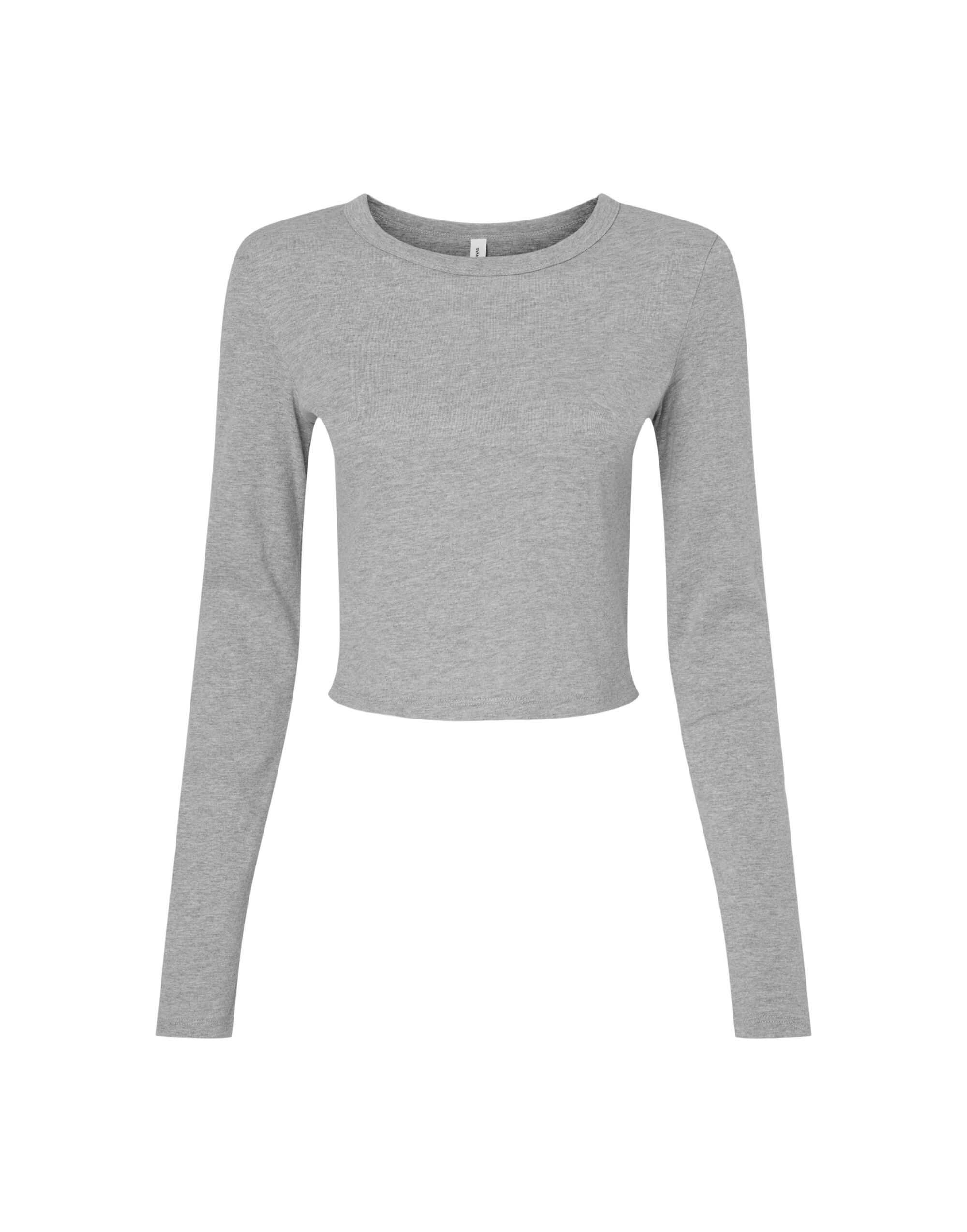 BE1501 Women’s Micro Rib Long Sleeve Tee Athletic Heather