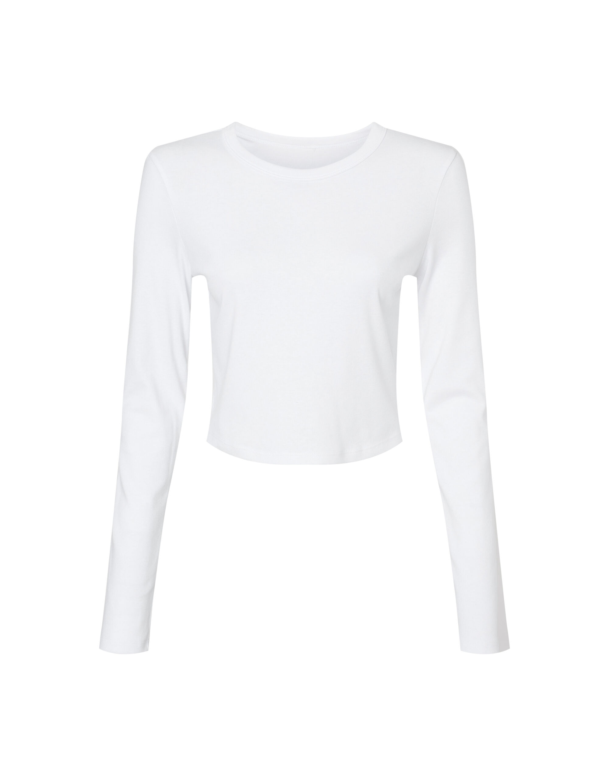 BE1501 Women’s Micro Rib Long Sleeve Tee Solid White Blend BE1501 Women’s Micro Rib Long Sleeve Tee Solid White Blend