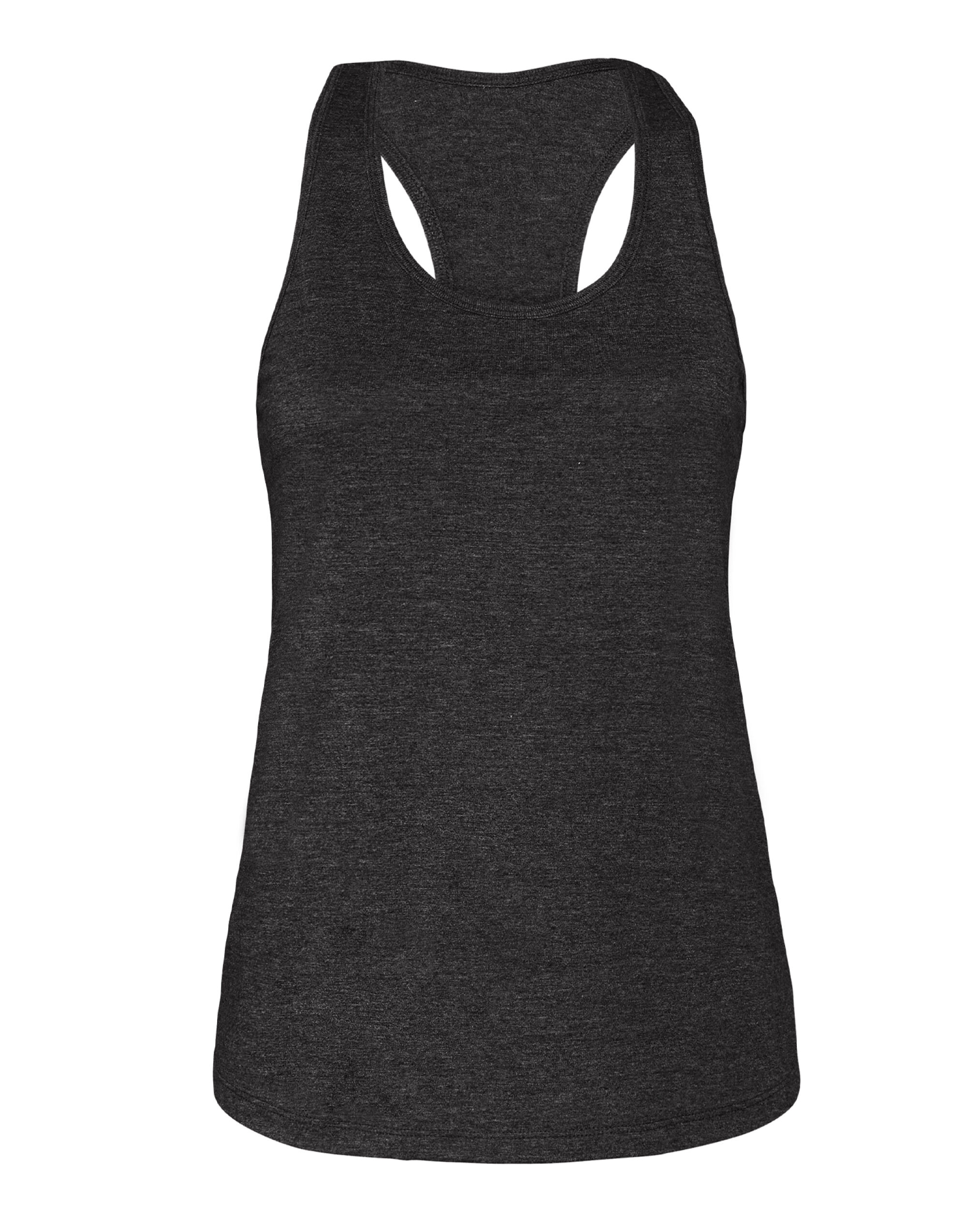 Dark Grey Heather Women’s Jersey Racerback Tank