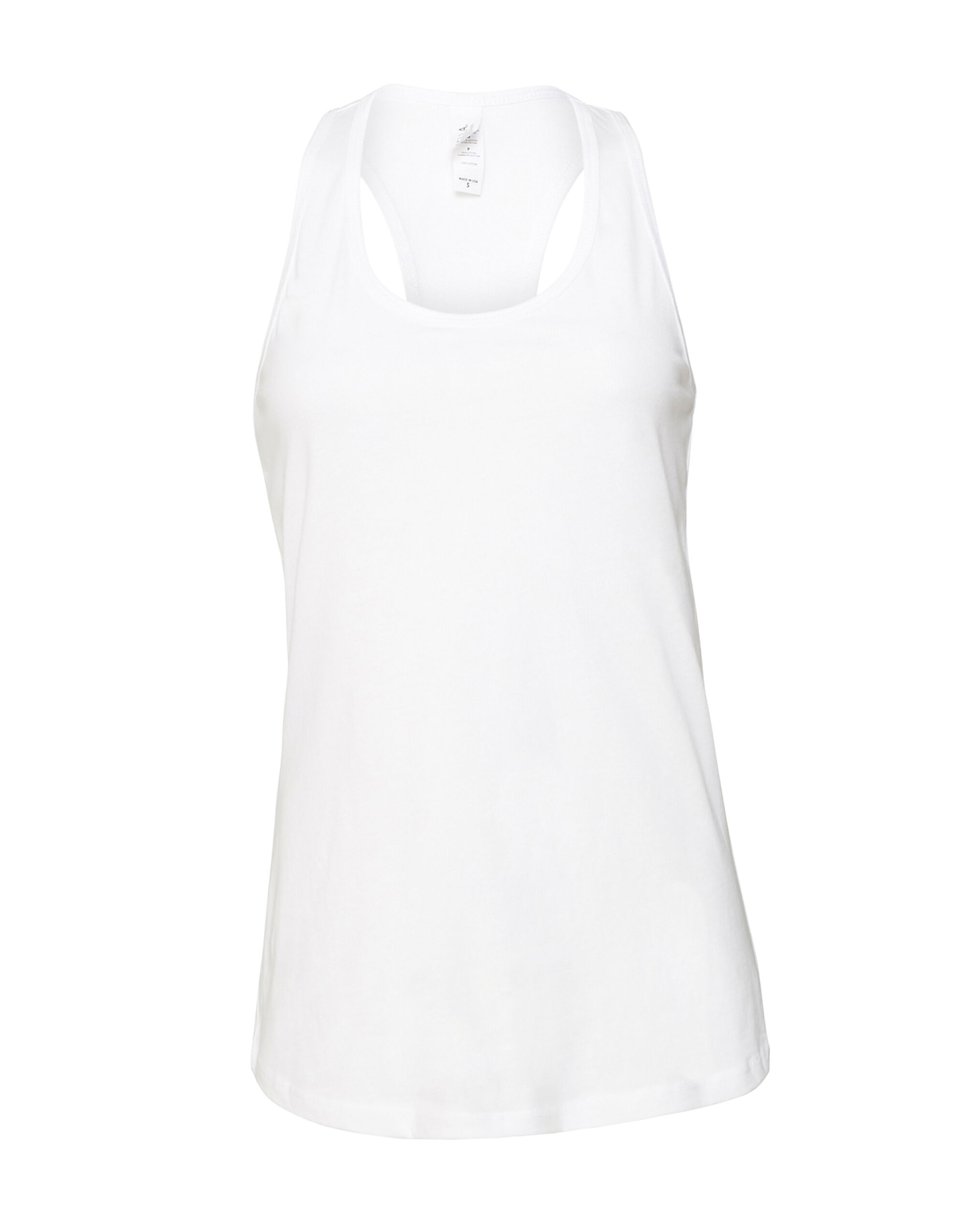 White Women’s Jersey Racerback Tank