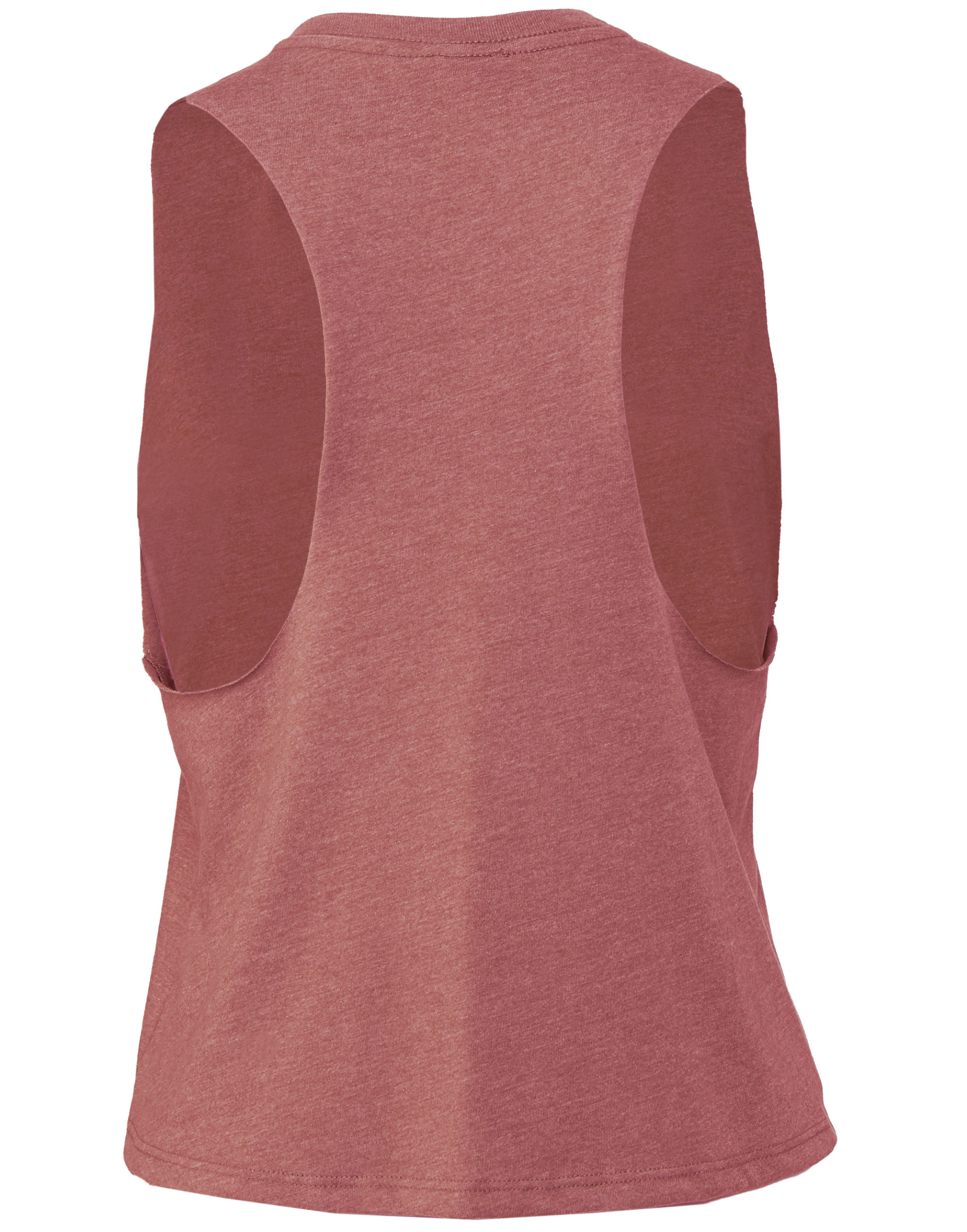 BE6682 Women’s Racerback Cropped Tank Heather Mauve