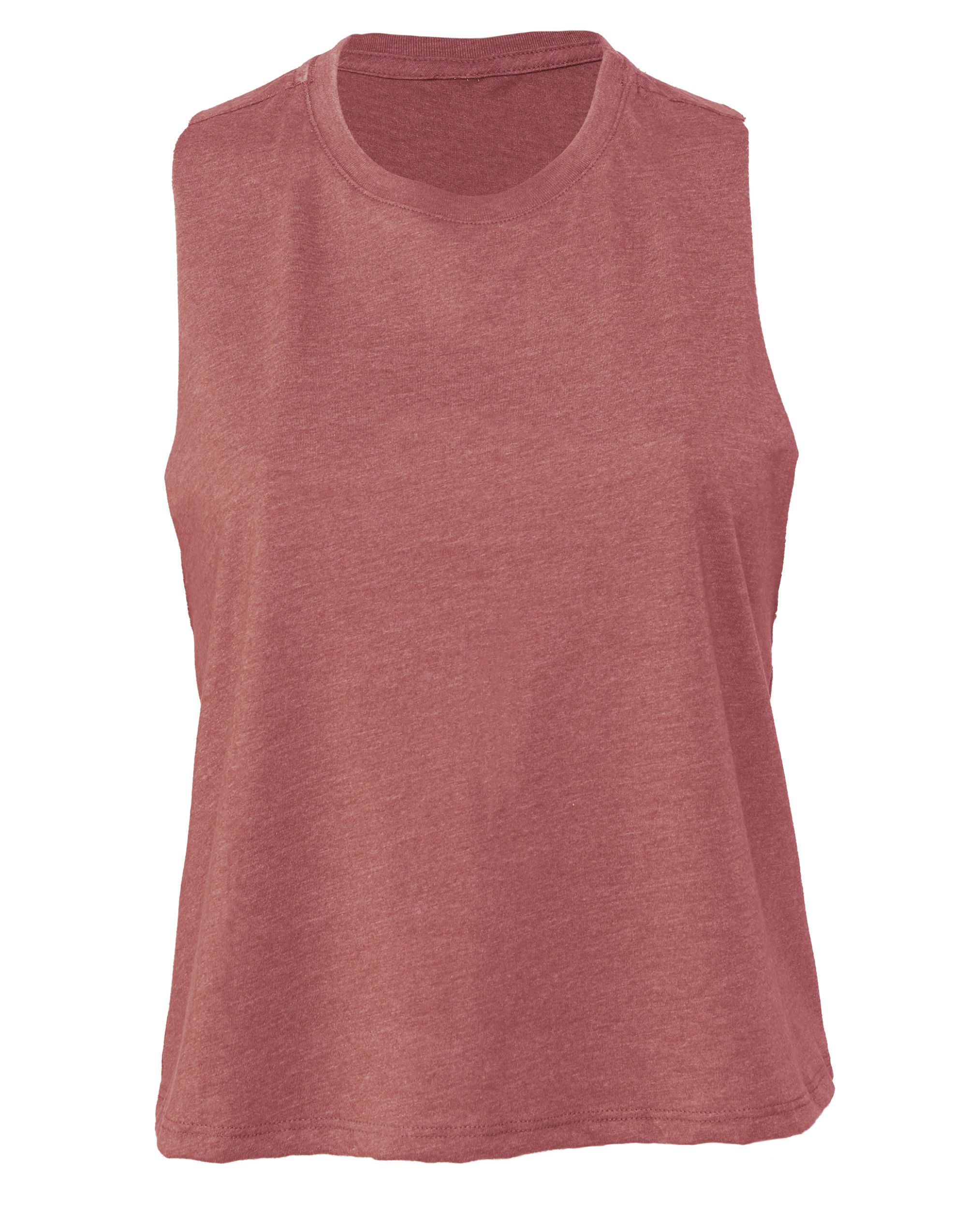 BE6682 Women’s Racerback Cropped Tank Heather Mauve BE6682 Women’s Racerback Cropped Tank Heather Mauve