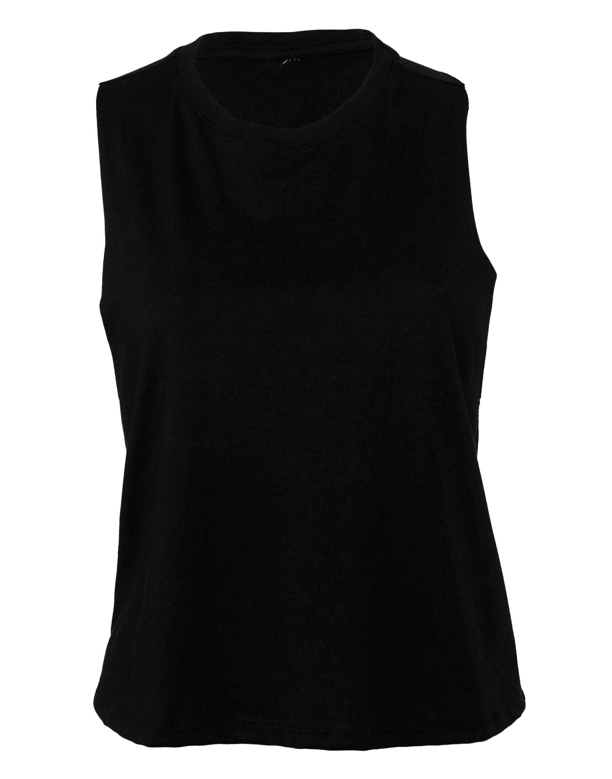 BE6682 Women’s Racerback Cropped Tank Solid Black Triblend BE6682 Women’s Racerback Cropped Tank Solid Black Triblend