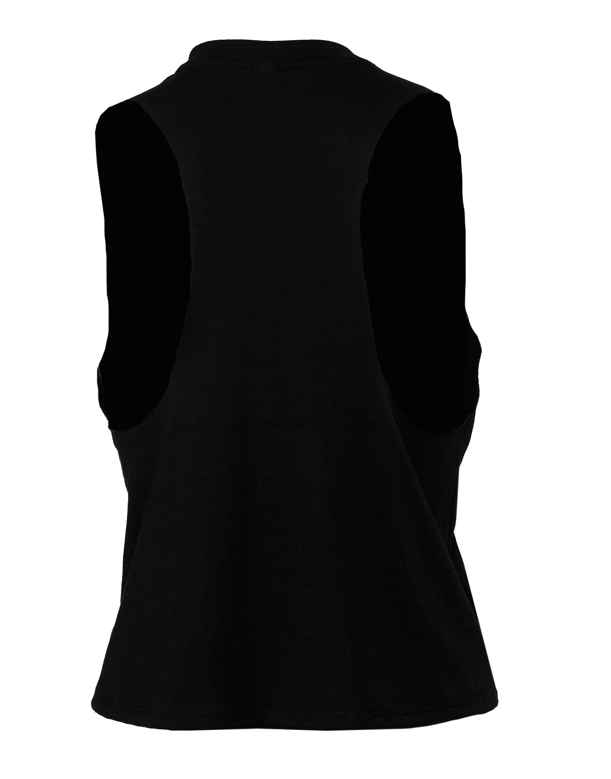 BE6682 Women’s Racerback Cropped Tank Solid Black Triblend