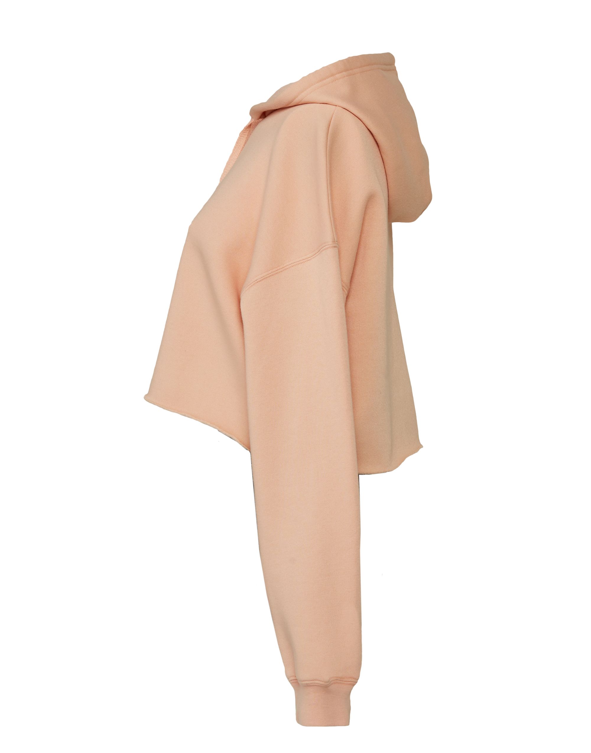 BE7502 Women’s Cropped Fleece Hoodie Peach