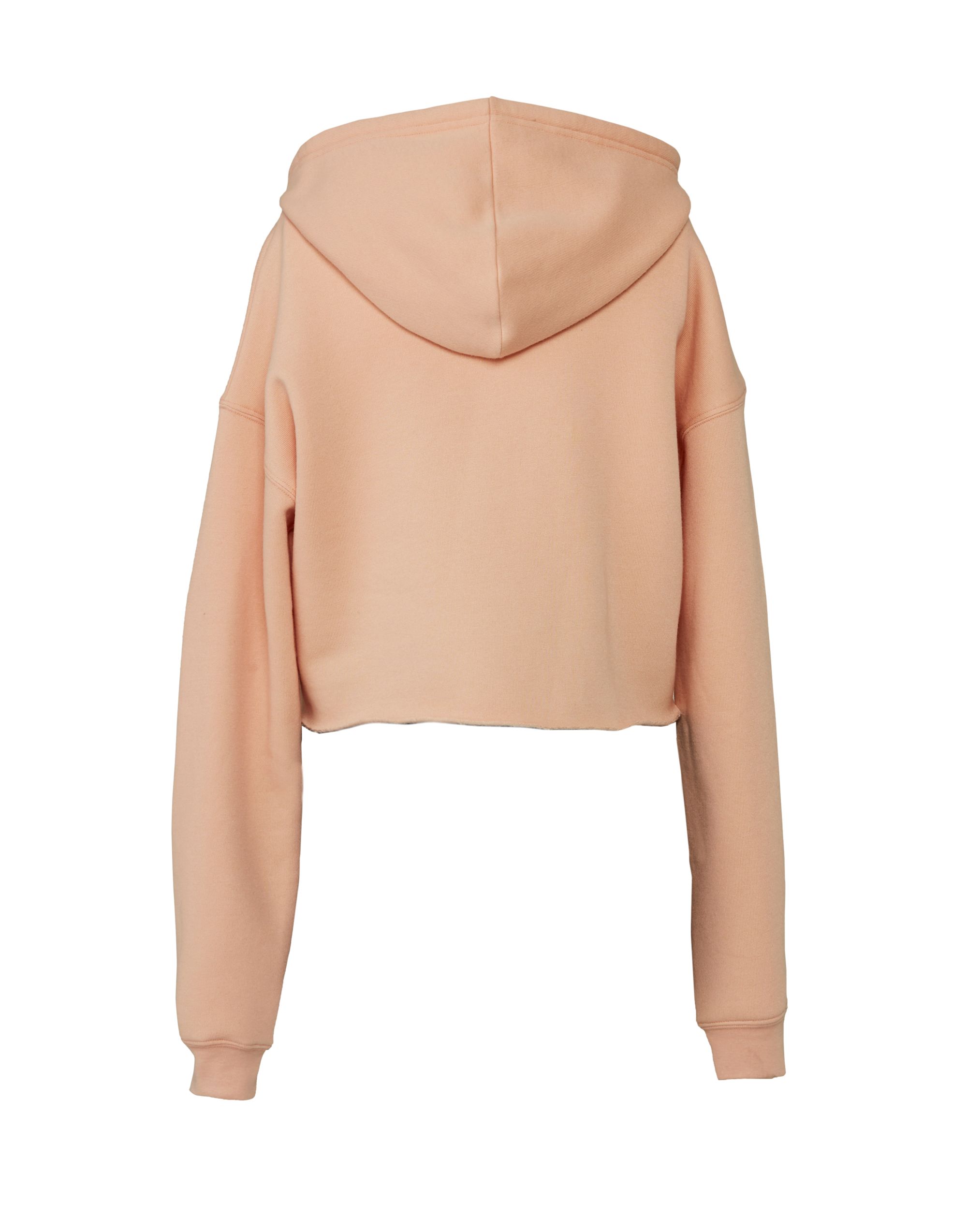 BE7502 Women’s Cropped Fleece Hoodie Peach