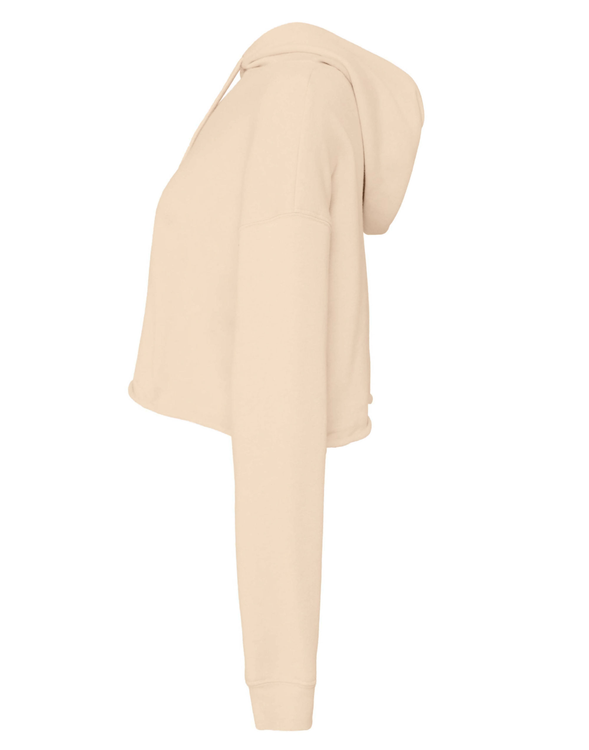 BE7502 Women’s Cropped Fleece Hoodie Heather Dust