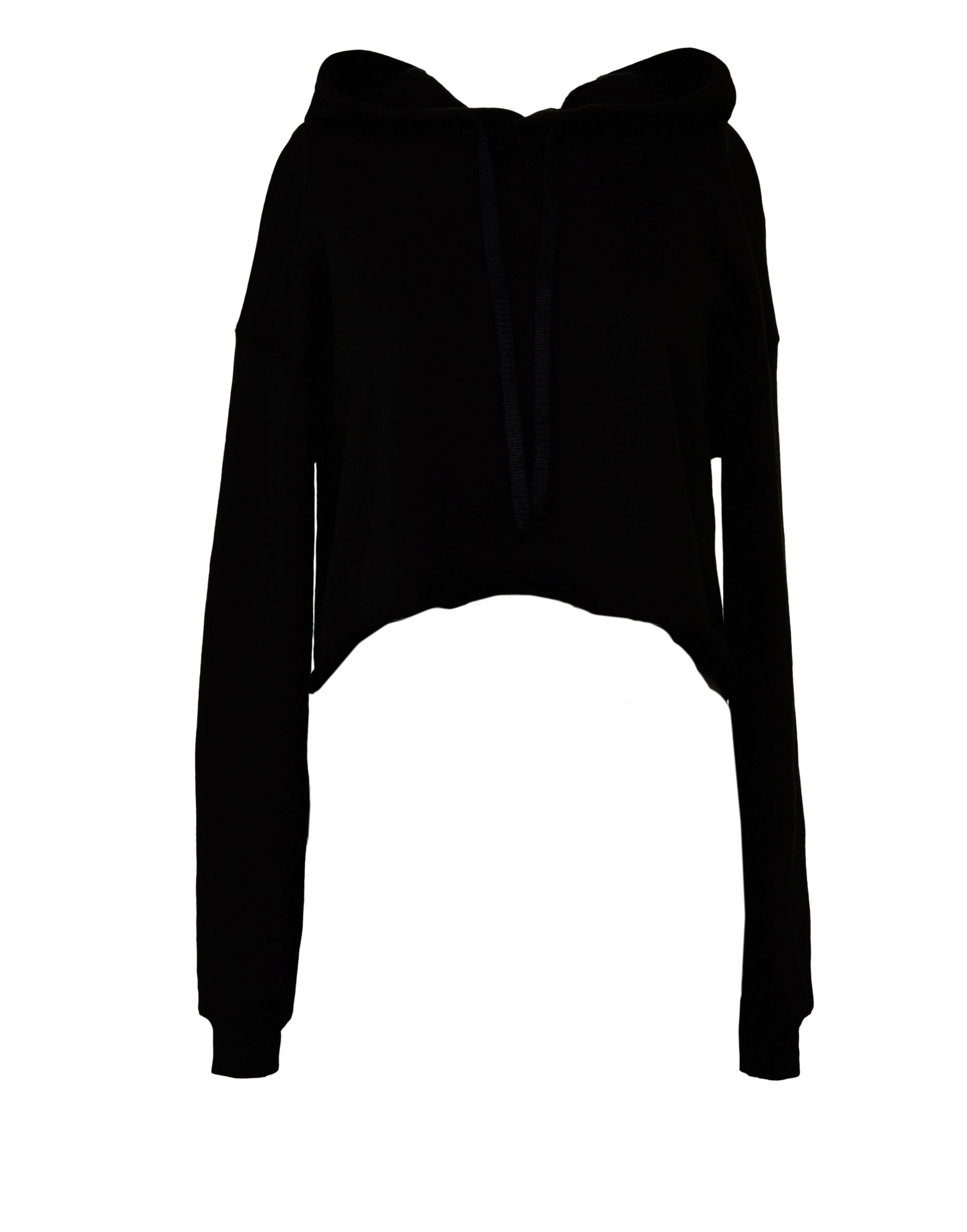 BE7502 Women’s Cropped Fleece Hoodie Black BE7502 Women’s Cropped Fleece Hoodie Black