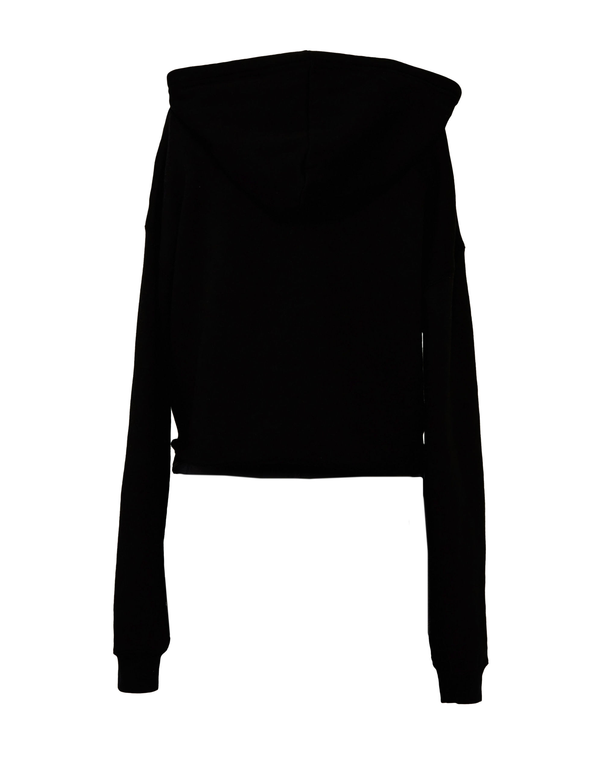 BE7502 Women’s Cropped Fleece Hoodie Black