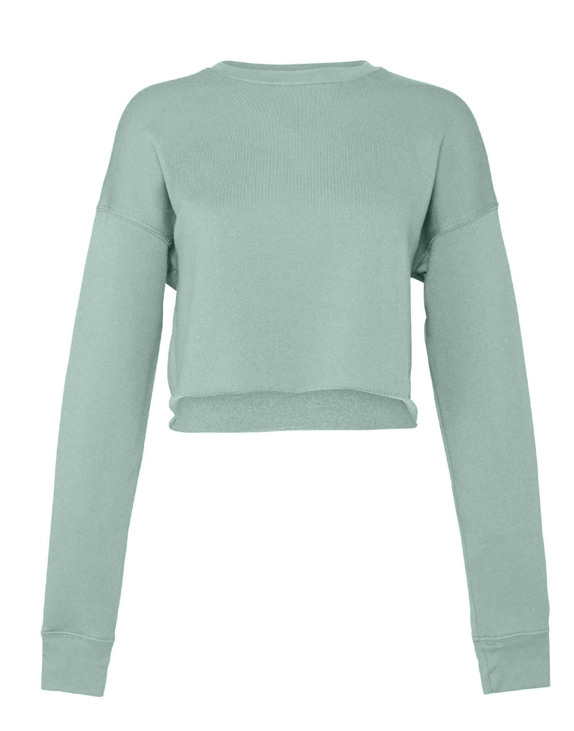 BE7503 Women’s Cropped Crew Fleece Dusty Blue BE7503 Women’s Cropped Crew Fleece Dusty Blue