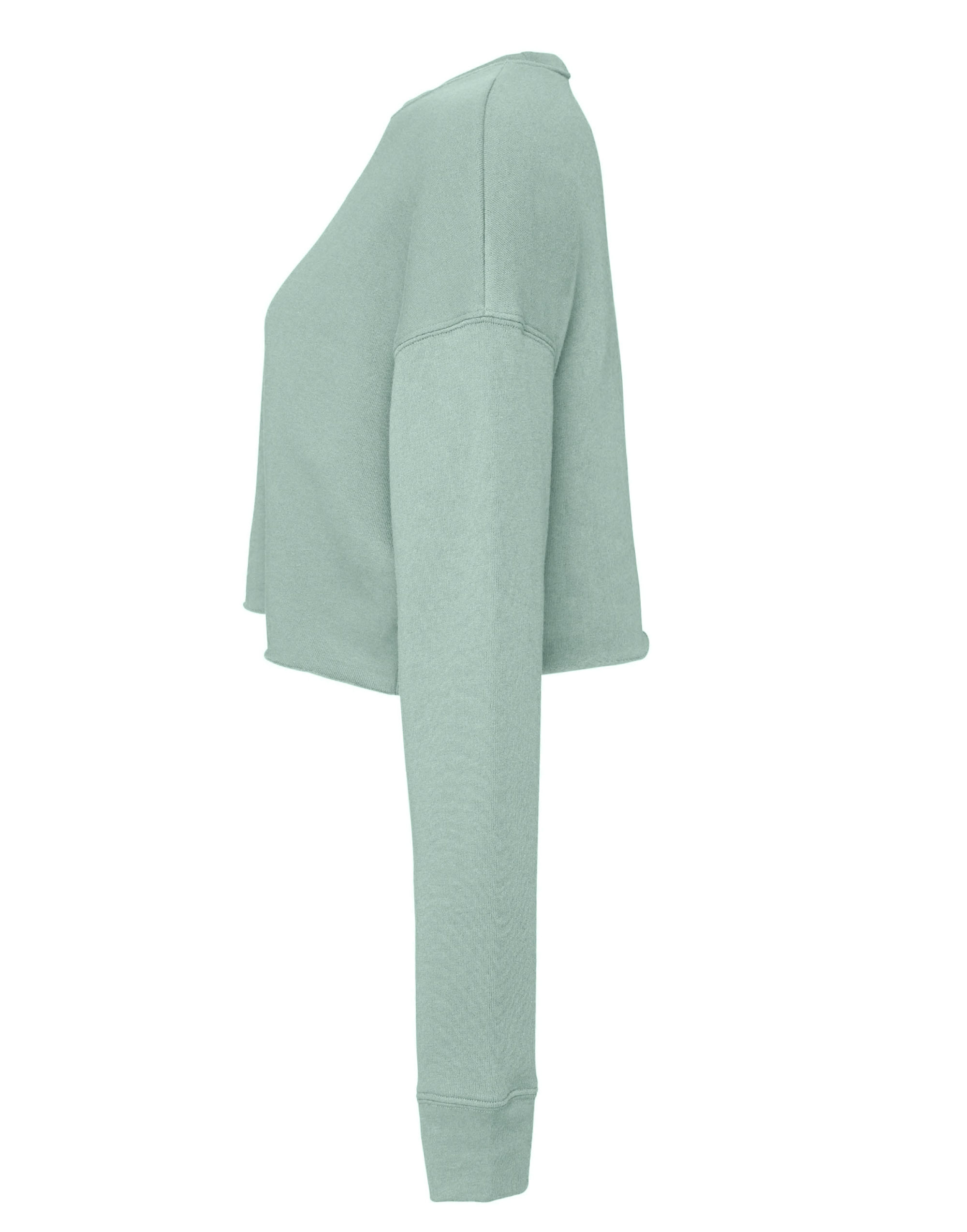 BE7503 Women’s Cropped Crew Fleece Dusty Blue
