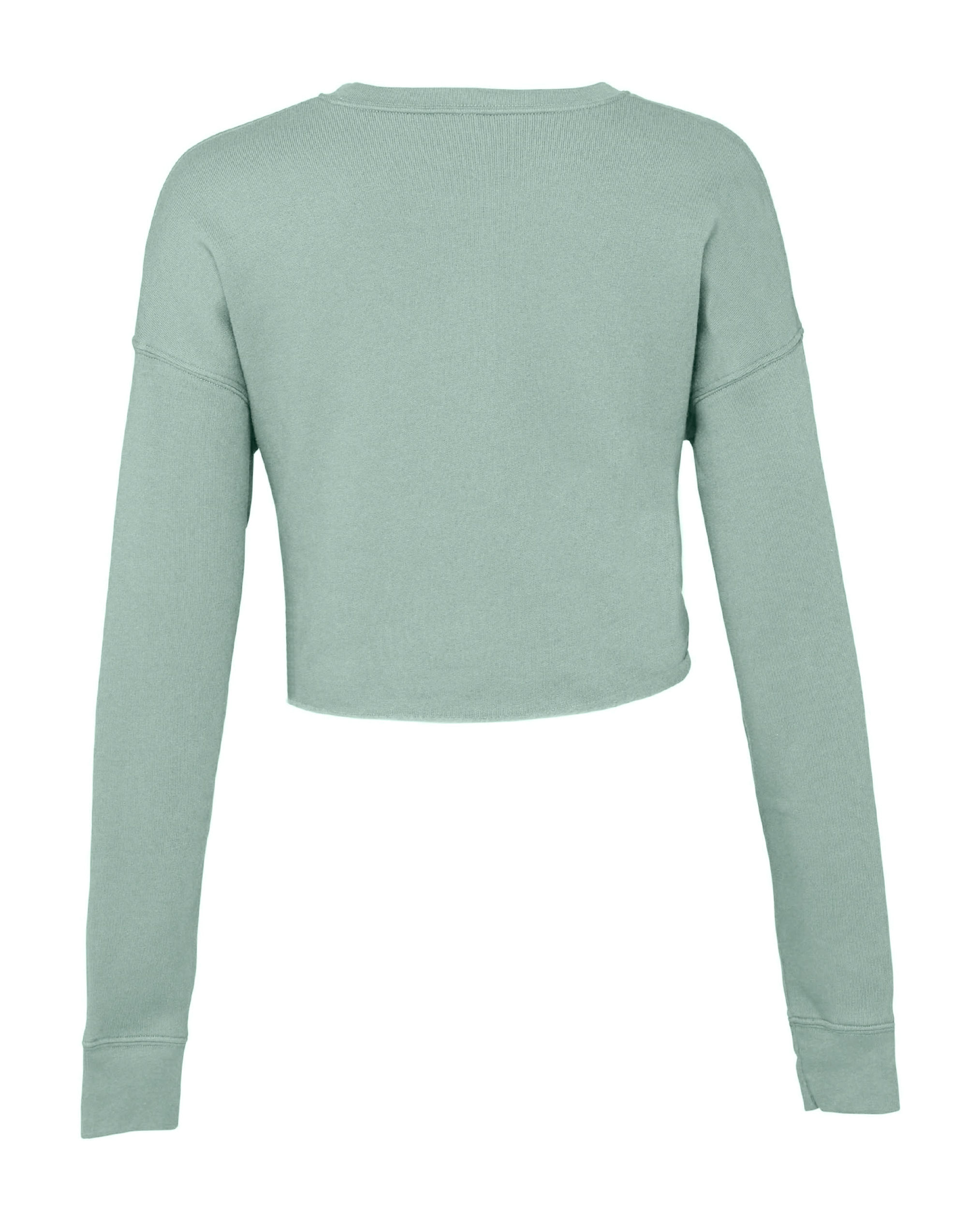 BE7503 Women’s Cropped Crew Fleece Dusty Blue