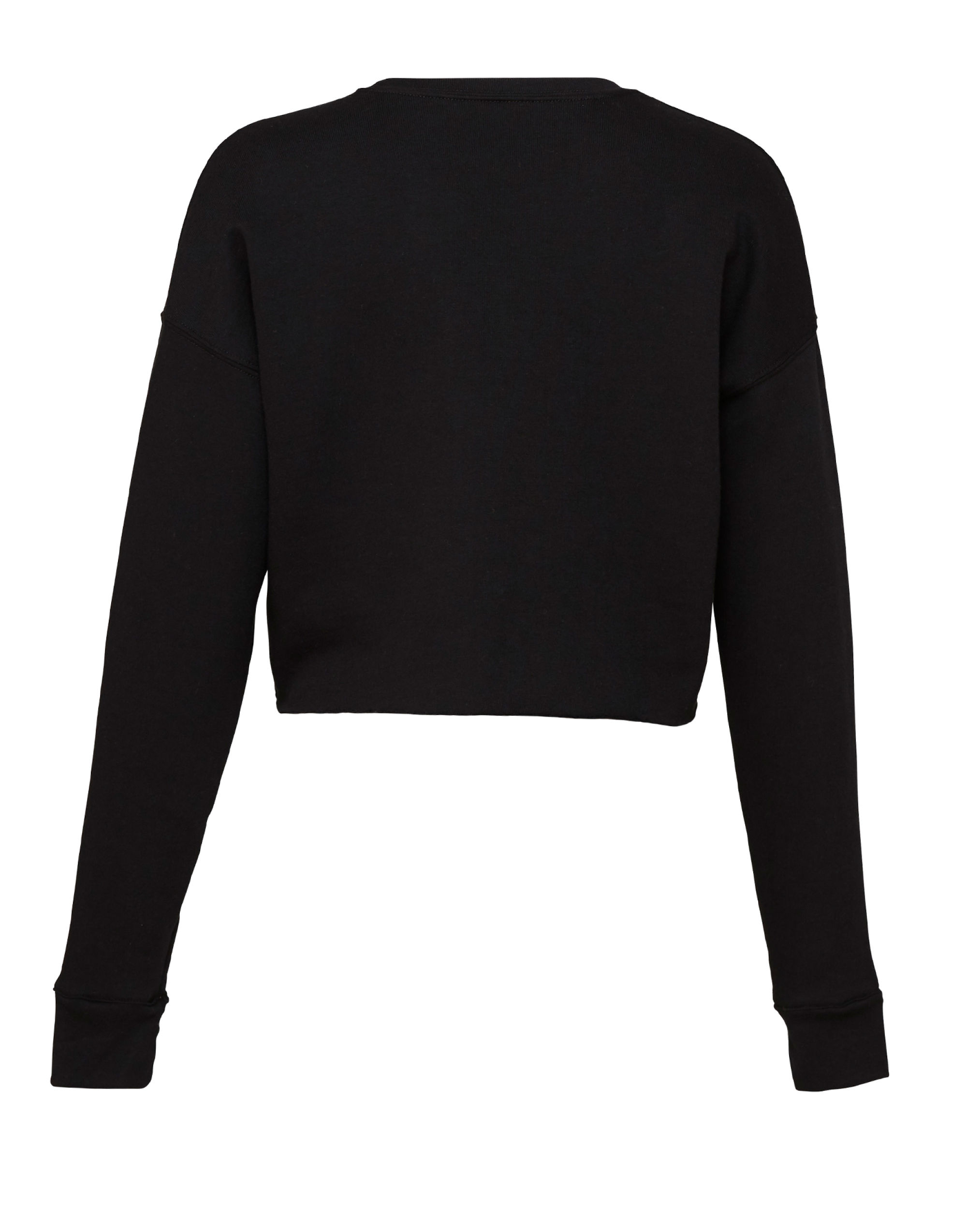 BE7503 Women’s Cropped Crew Fleece Black