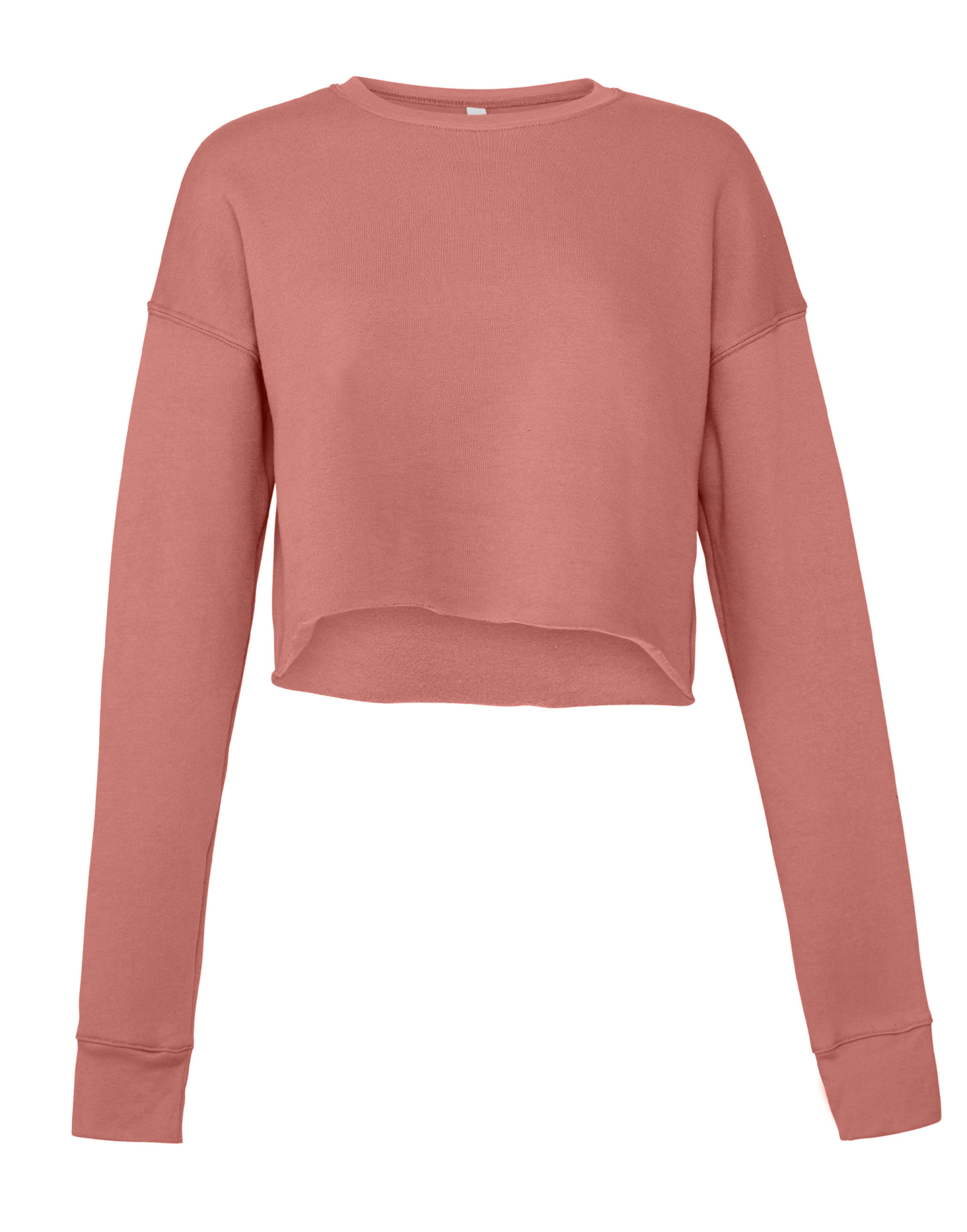 BE7503 Women’s Cropped Crew Fleece Mauve BE7503 Women’s Cropped Crew Fleece Mauve