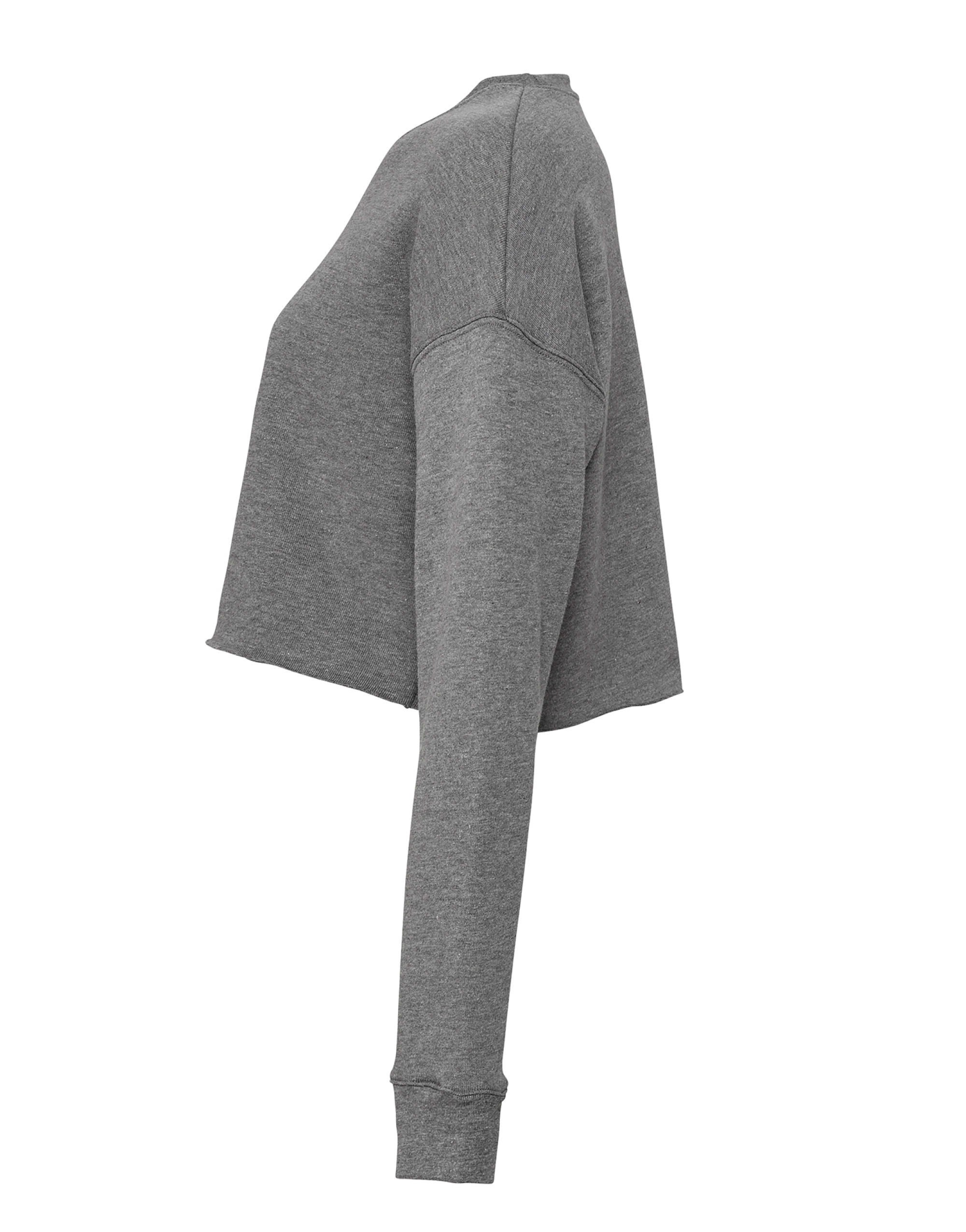 BE7503 Women’s Cropped Crew Fleece Deep Heather