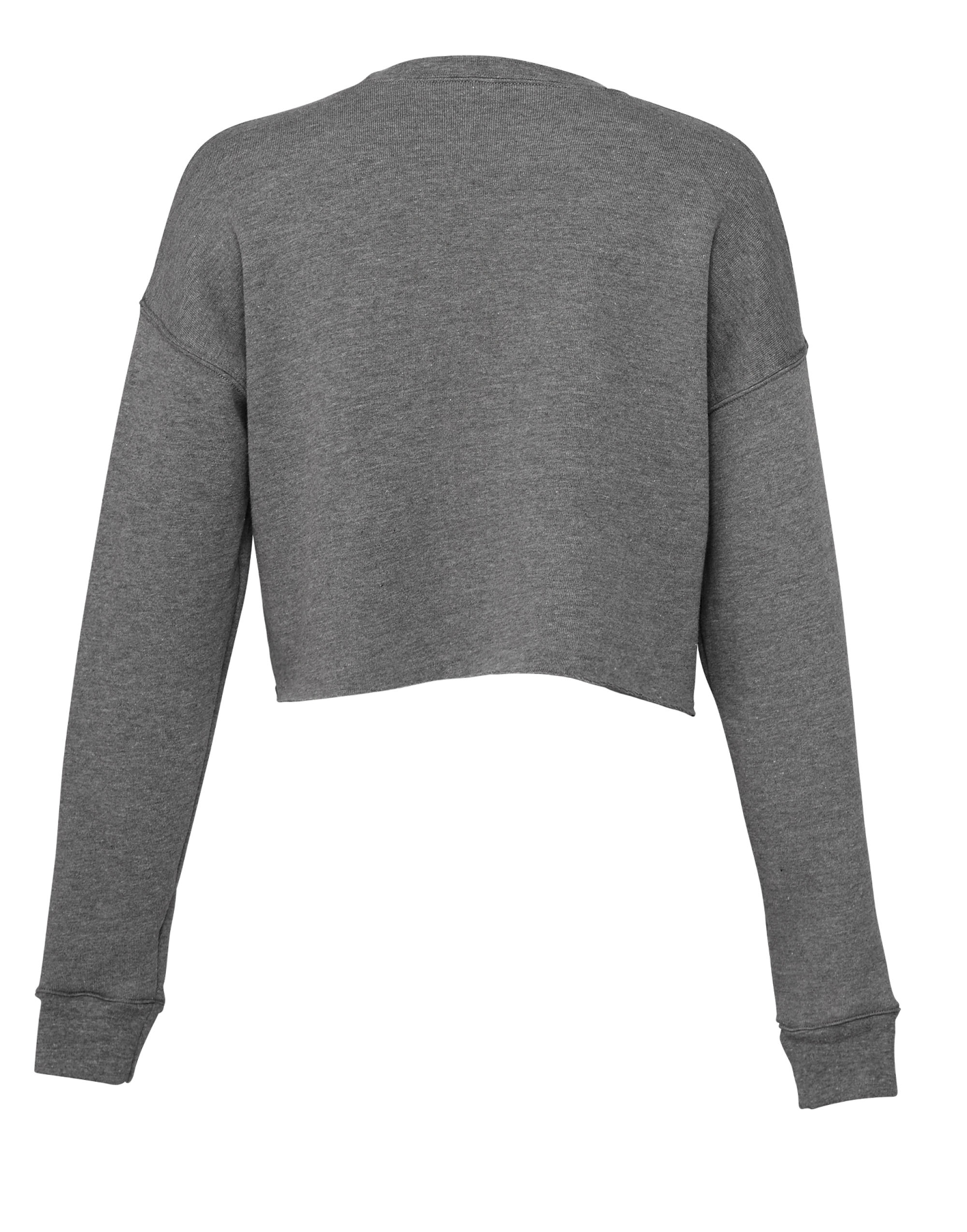 BE7503 Women’s Cropped Crew Fleece Deep Heather