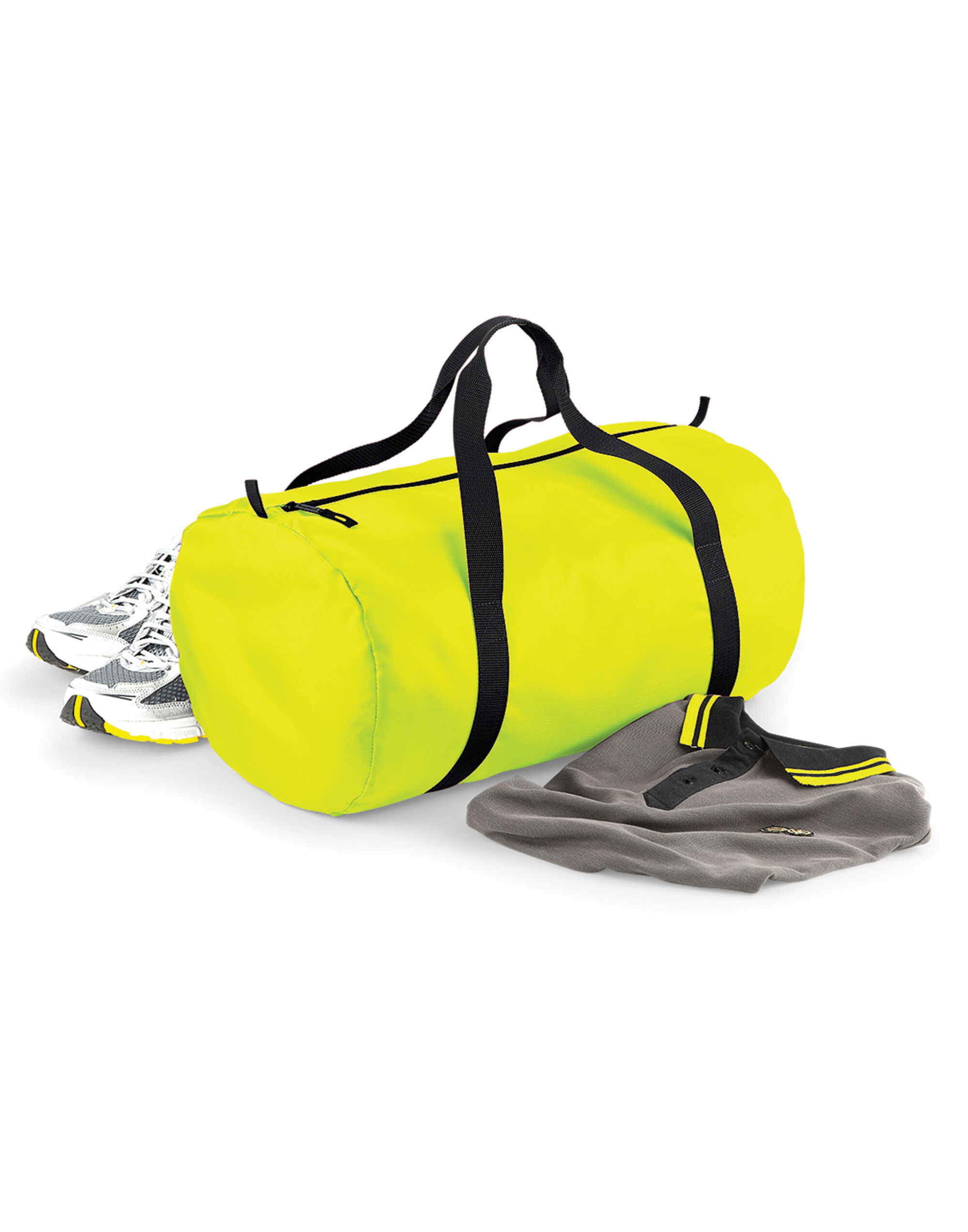 BG150 Packaway Barrel Bag Fluorescent Yellow/Black BG150 Packaway Barrel Bag Fluorescent Yellow/Black