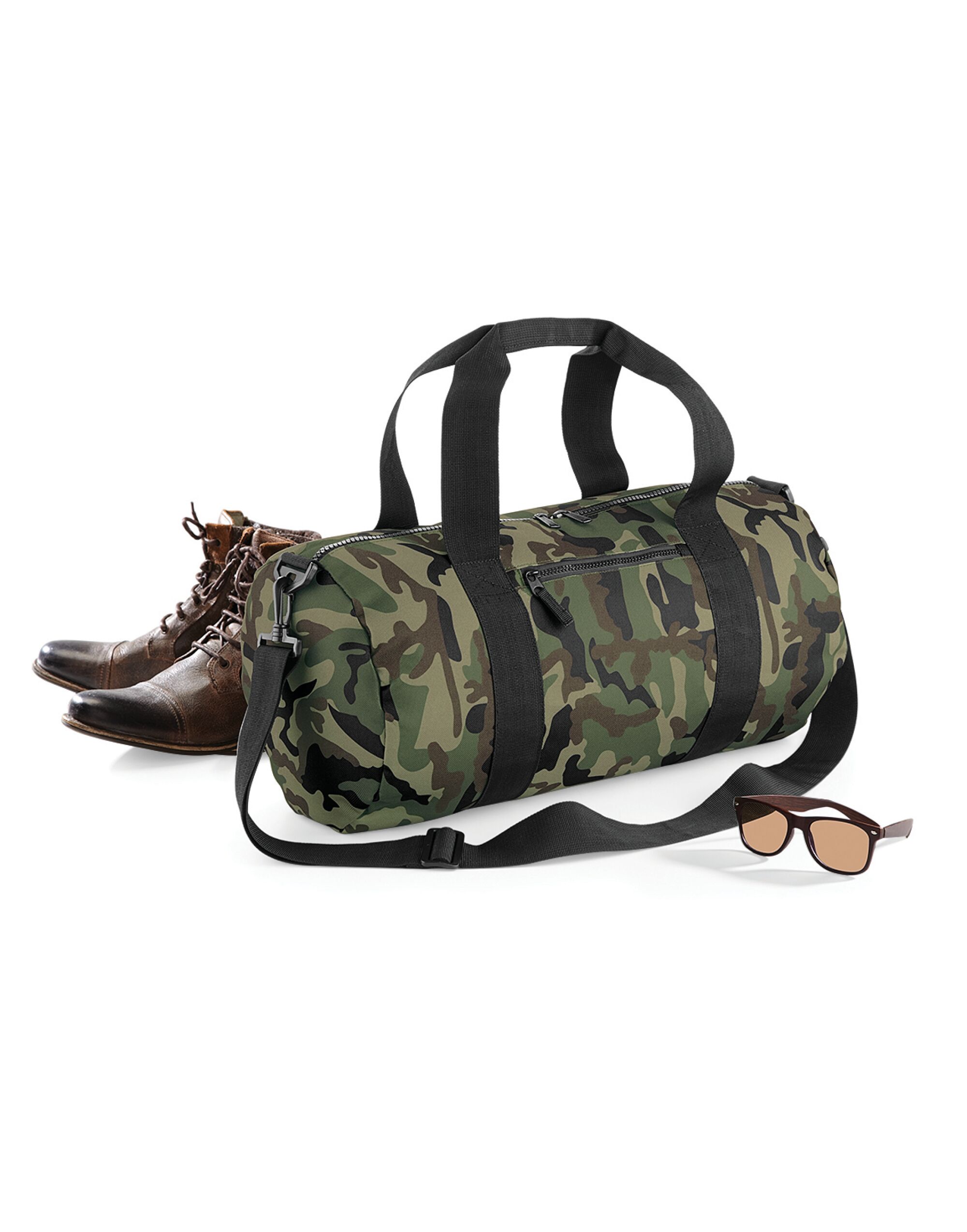 Jungle Camo Camo Barrel Bag