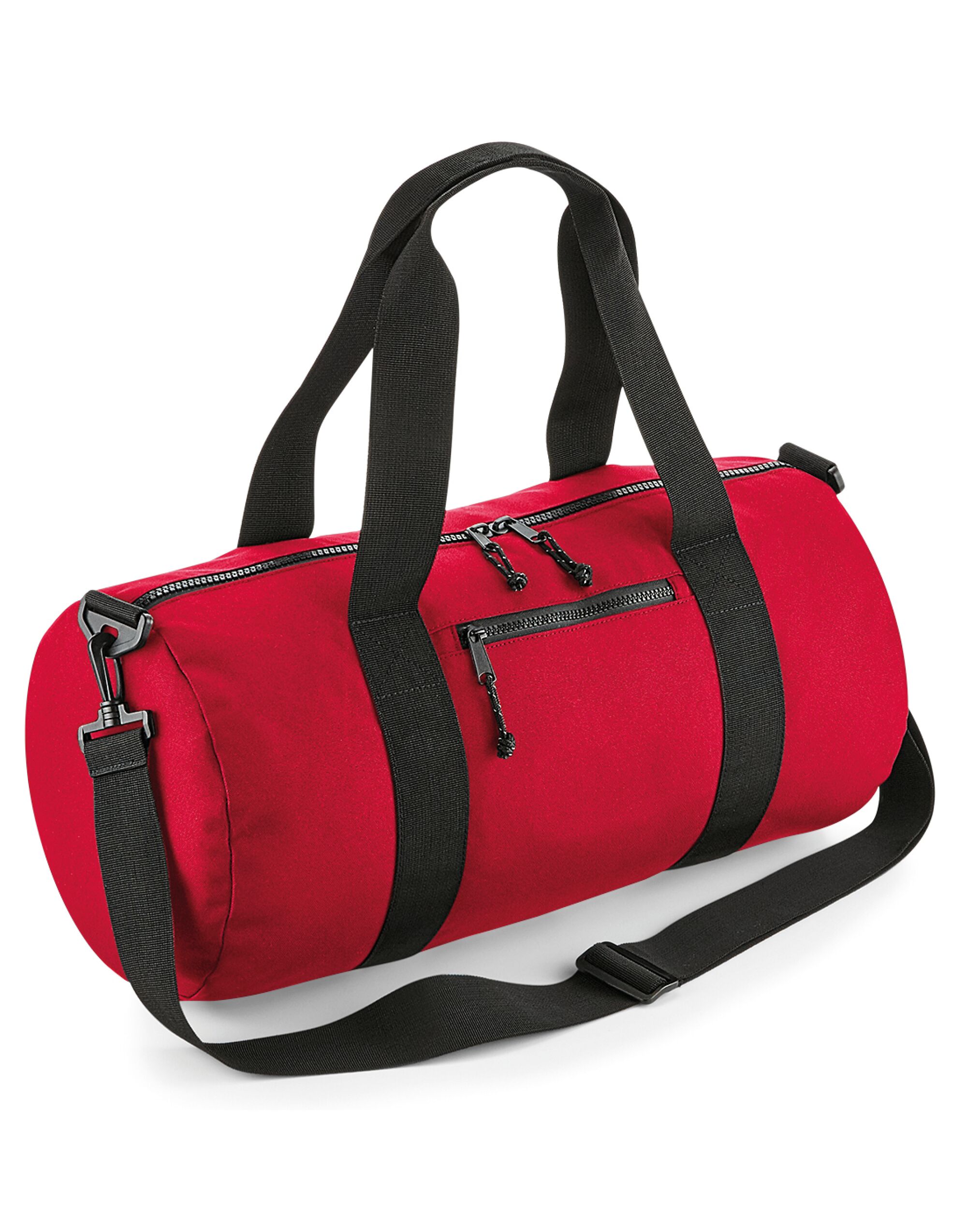 Classic Red Recycled Barrel Bag