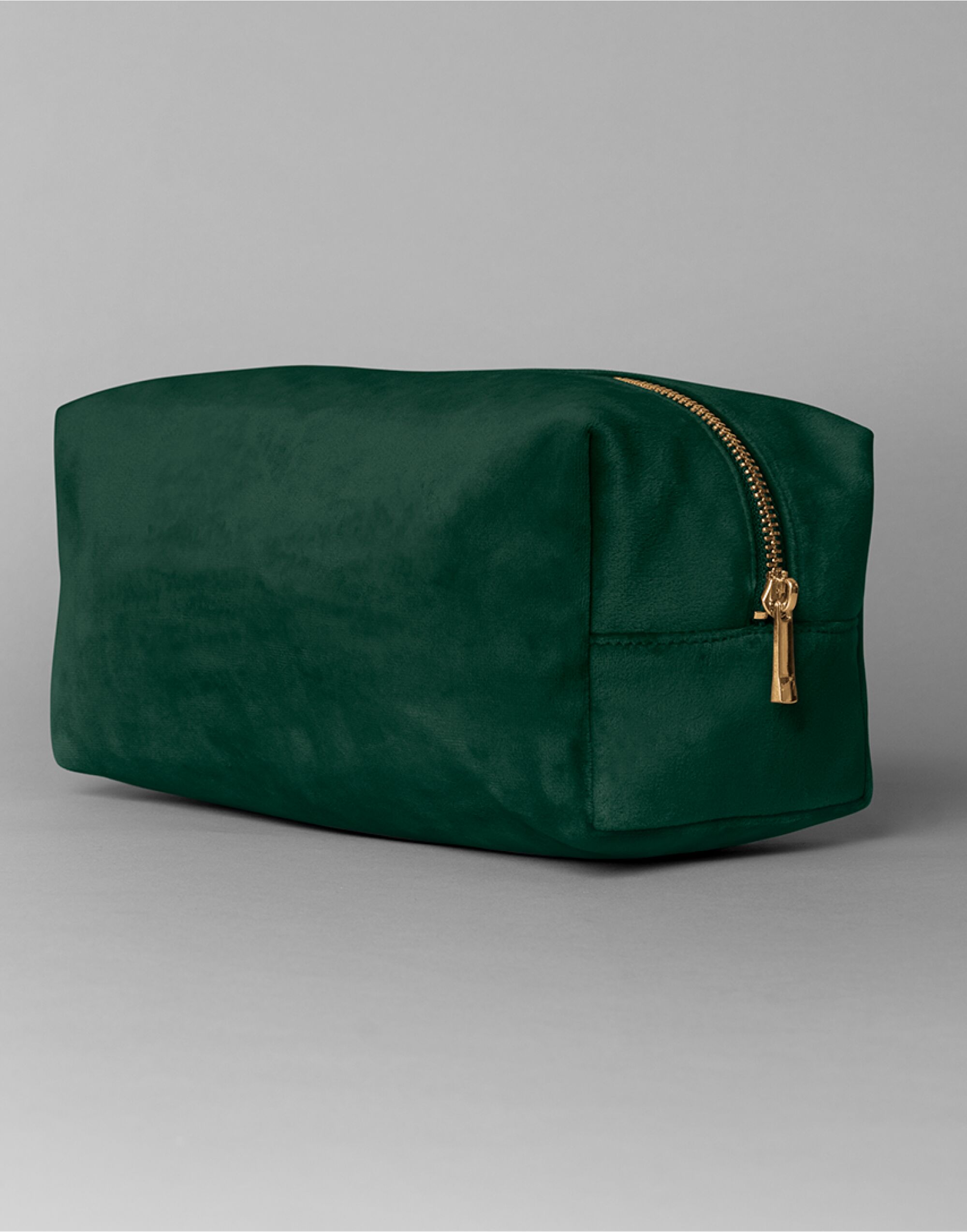 BG716 Velvet Toiletry/Accessory Case Dark Emerald