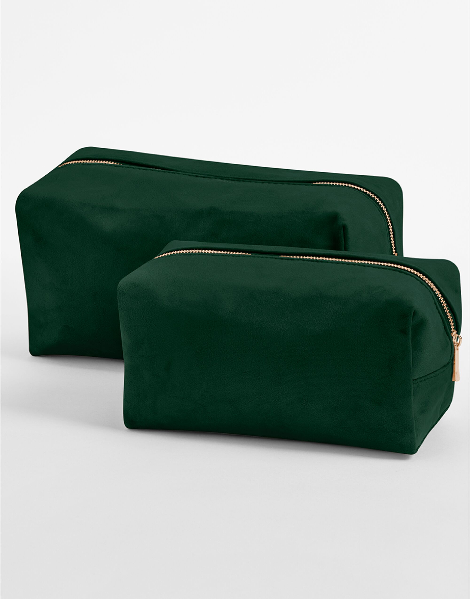 BG716 Velvet Toiletry/Accessory Case Dark Emerald