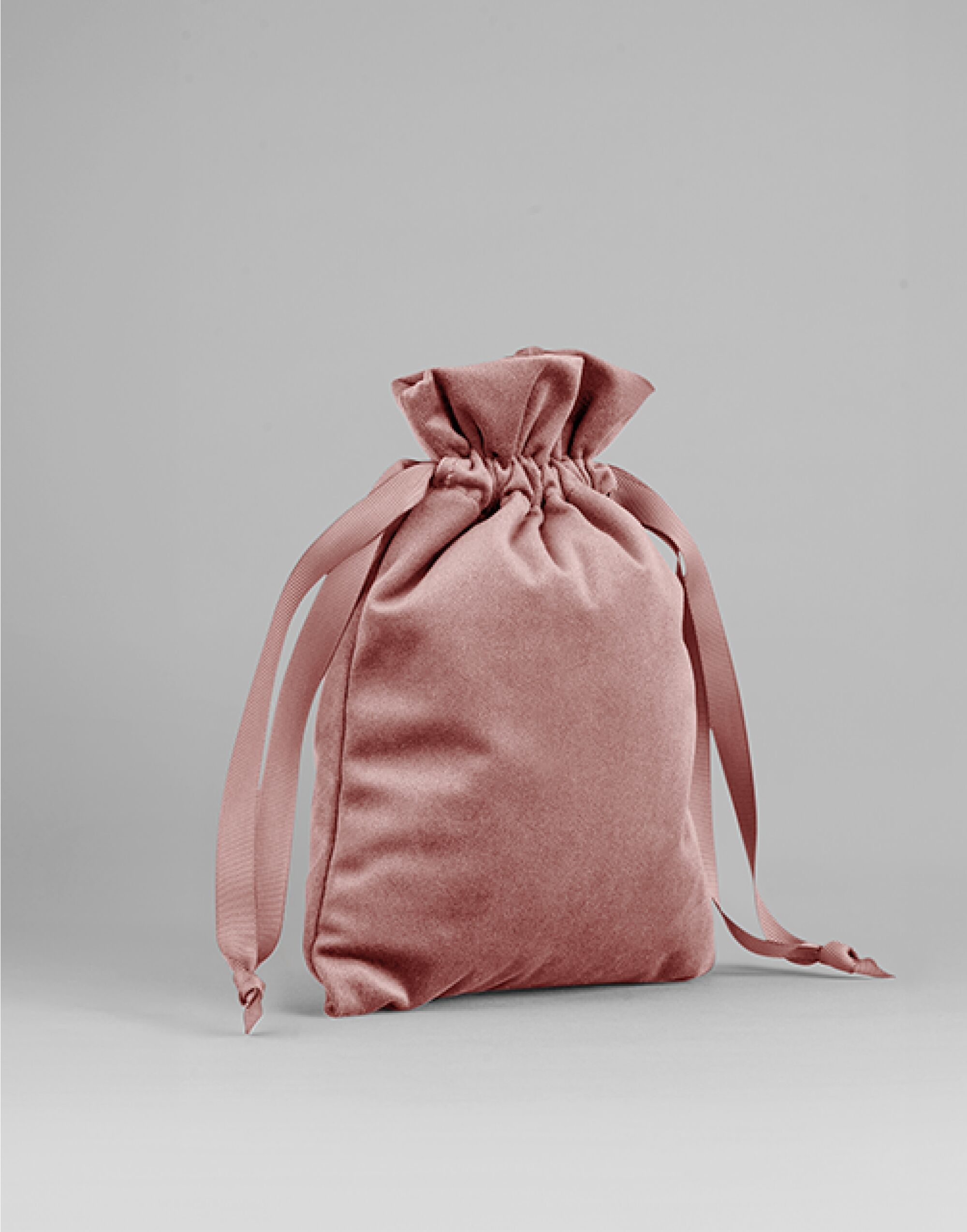 BG718 Velvet Gift Bag Rose Quartz