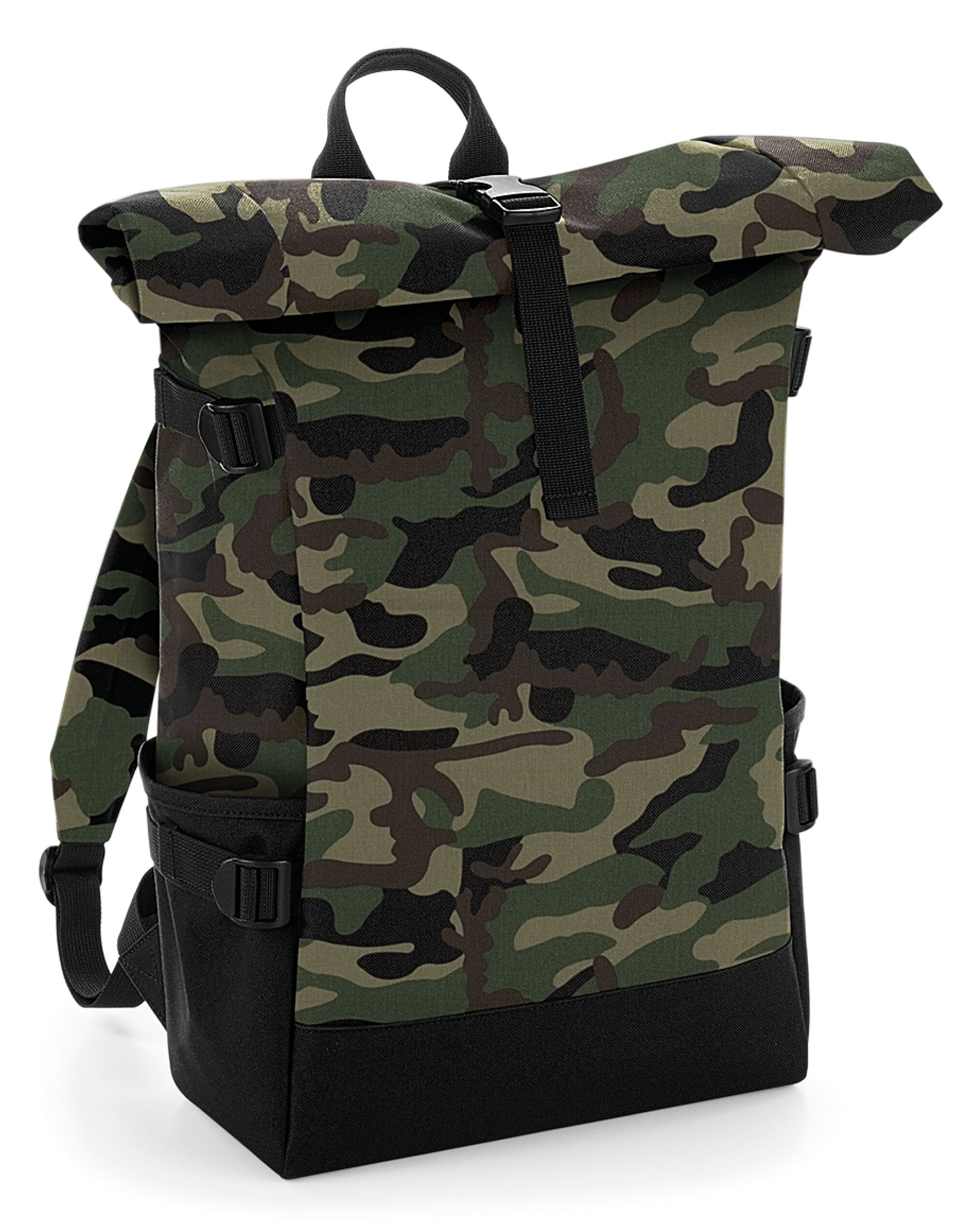 BG858 Block Roll-Top Backpack Jungle Camo/ Black BG858 Block Roll-Top Backpack Jungle Camo/ Black