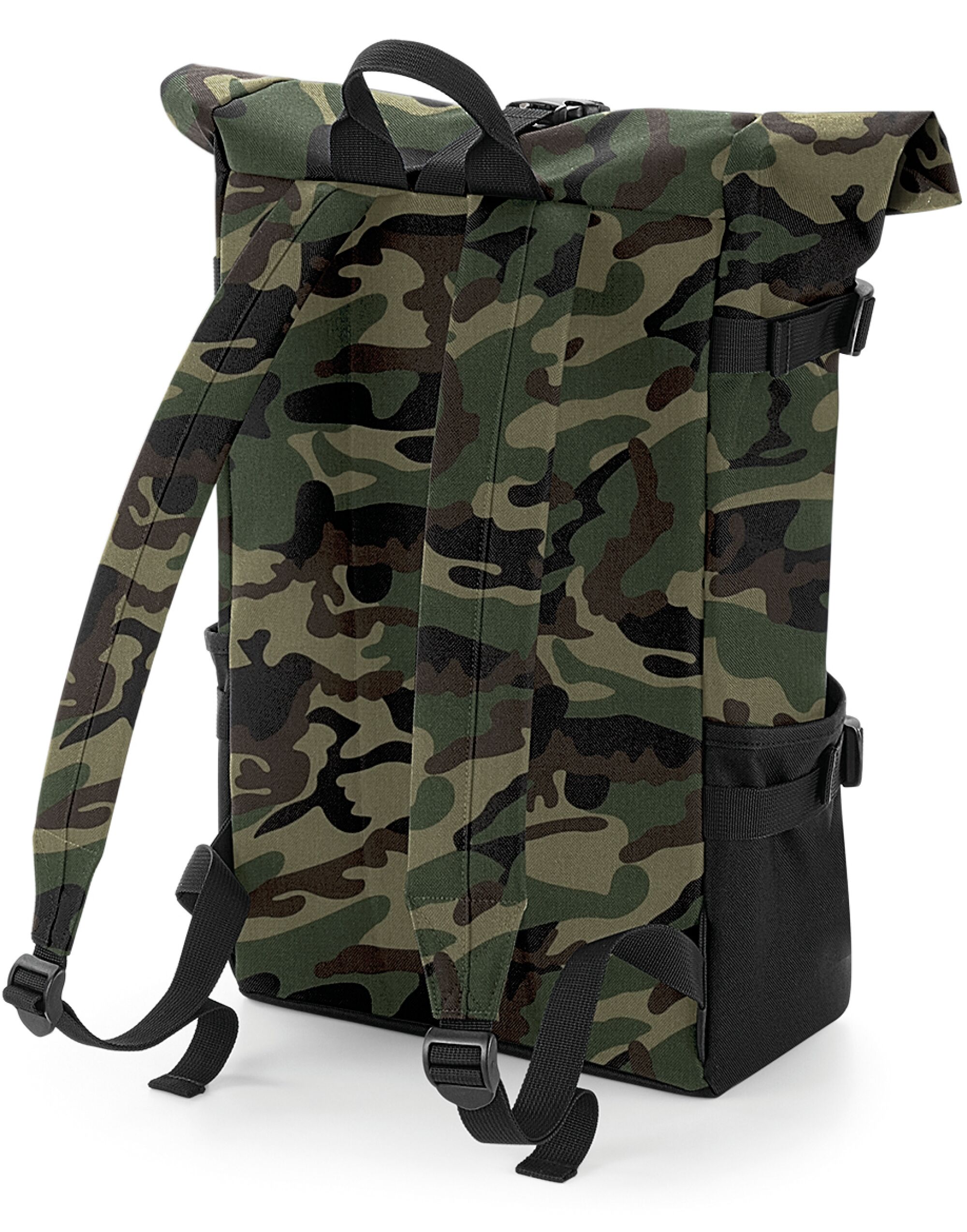 BG858 Block Roll-Top Backpack Jungle Camo/ Black