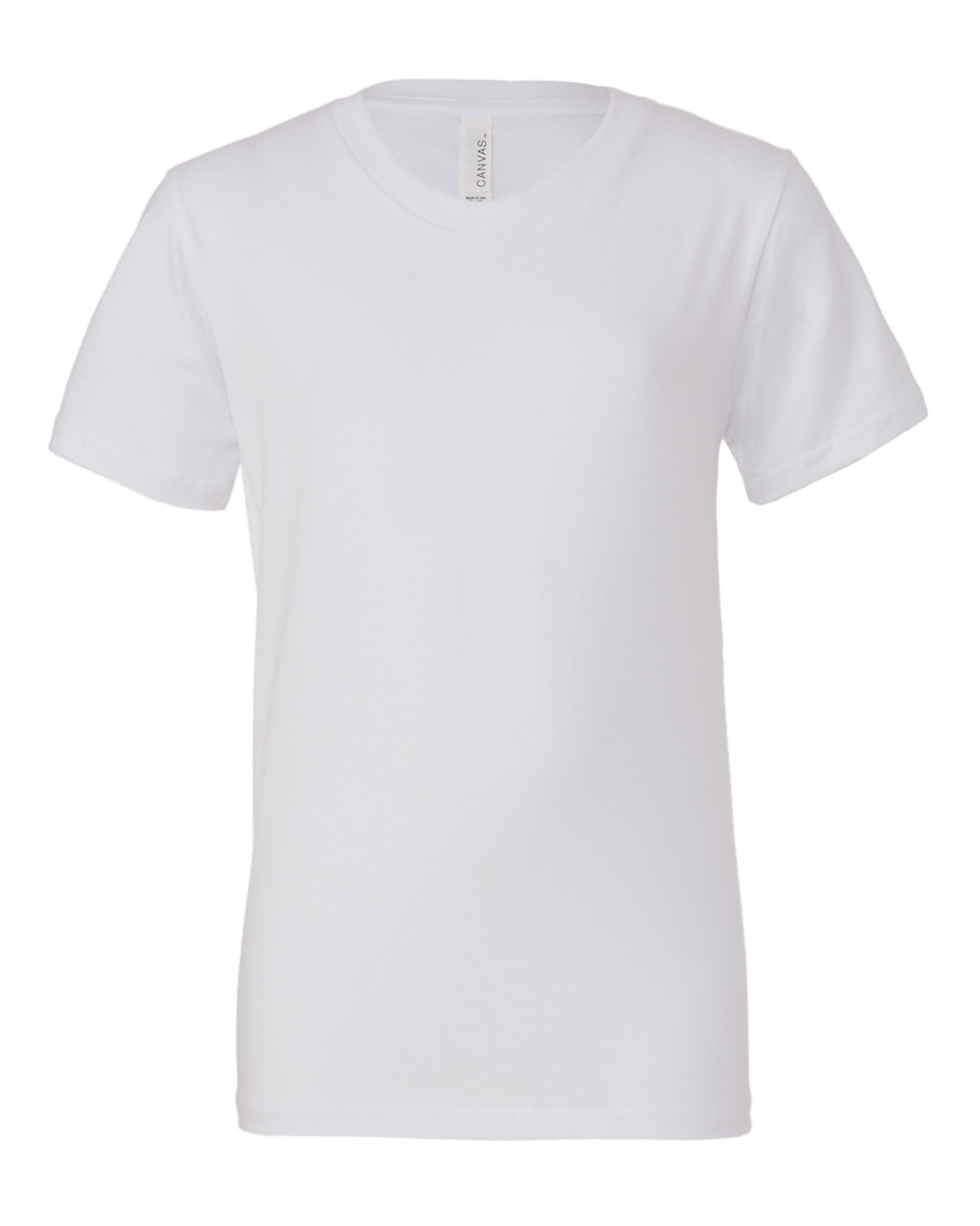 White Youth Jersey Short Sleeve Tee