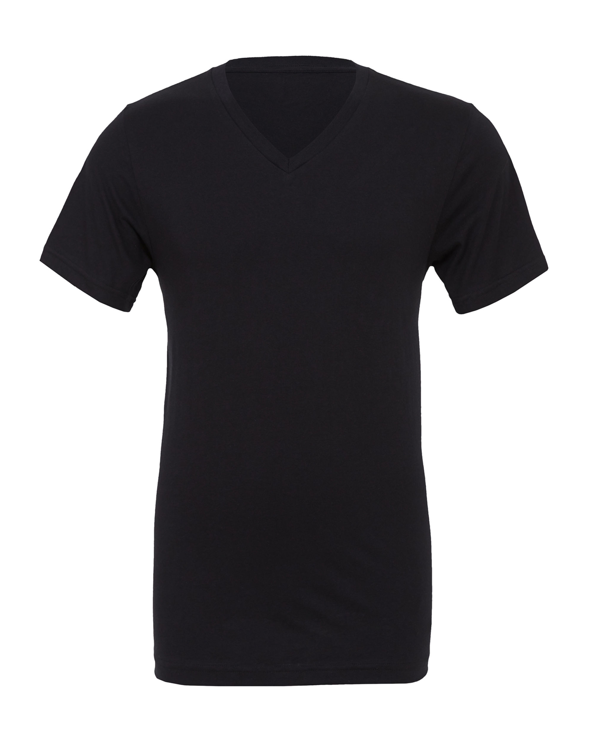 CA3005 Canvas Unisex Jersey Short Sleeve V-Neck Tee Black